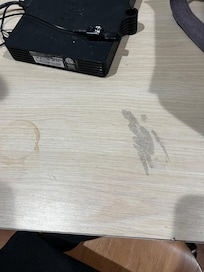 Stain on bath counter