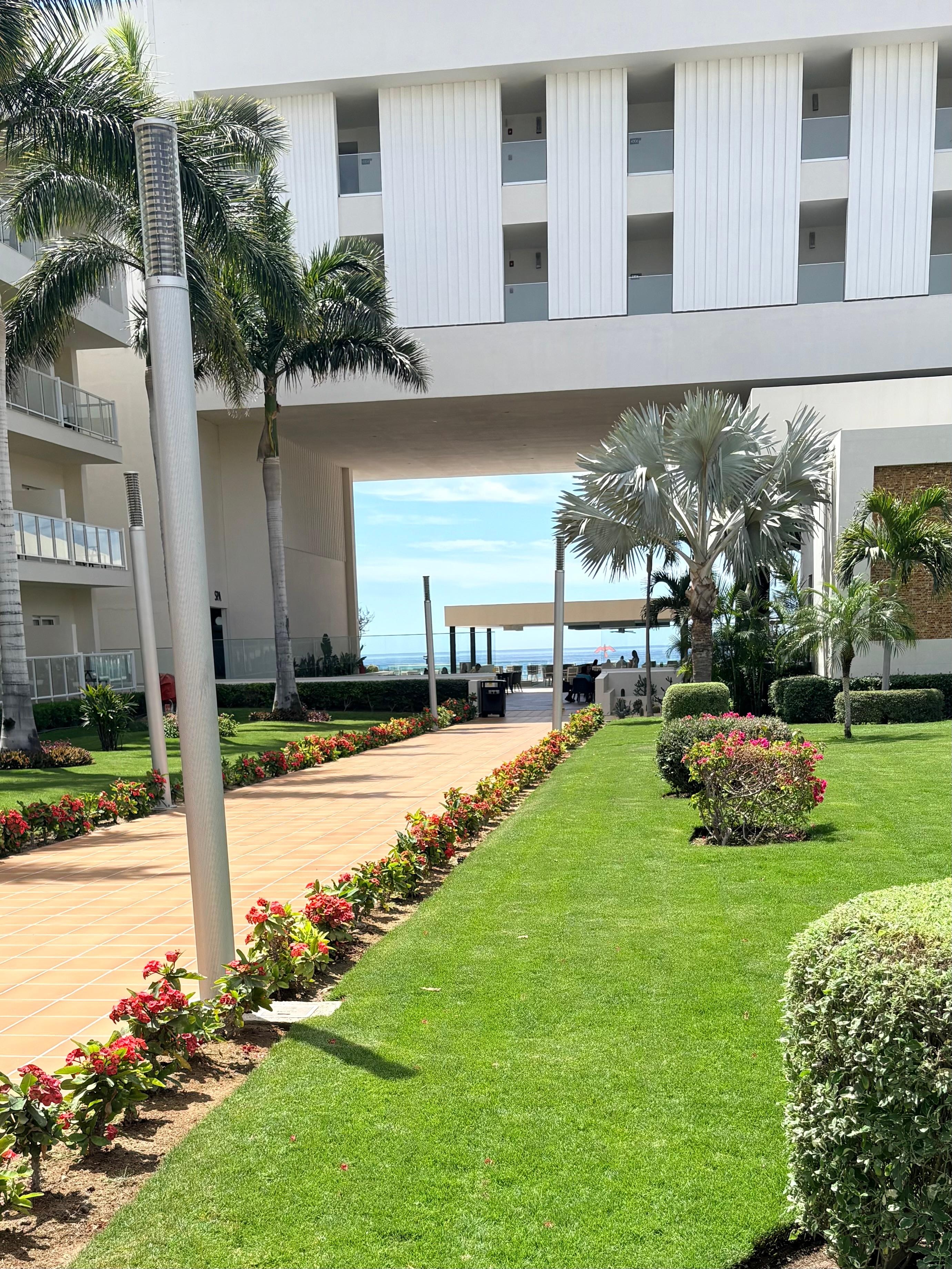 Pretty garden area in center of hotel.