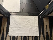 Carpet soaked by leaky shower.