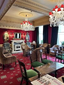 A grand sitting room.