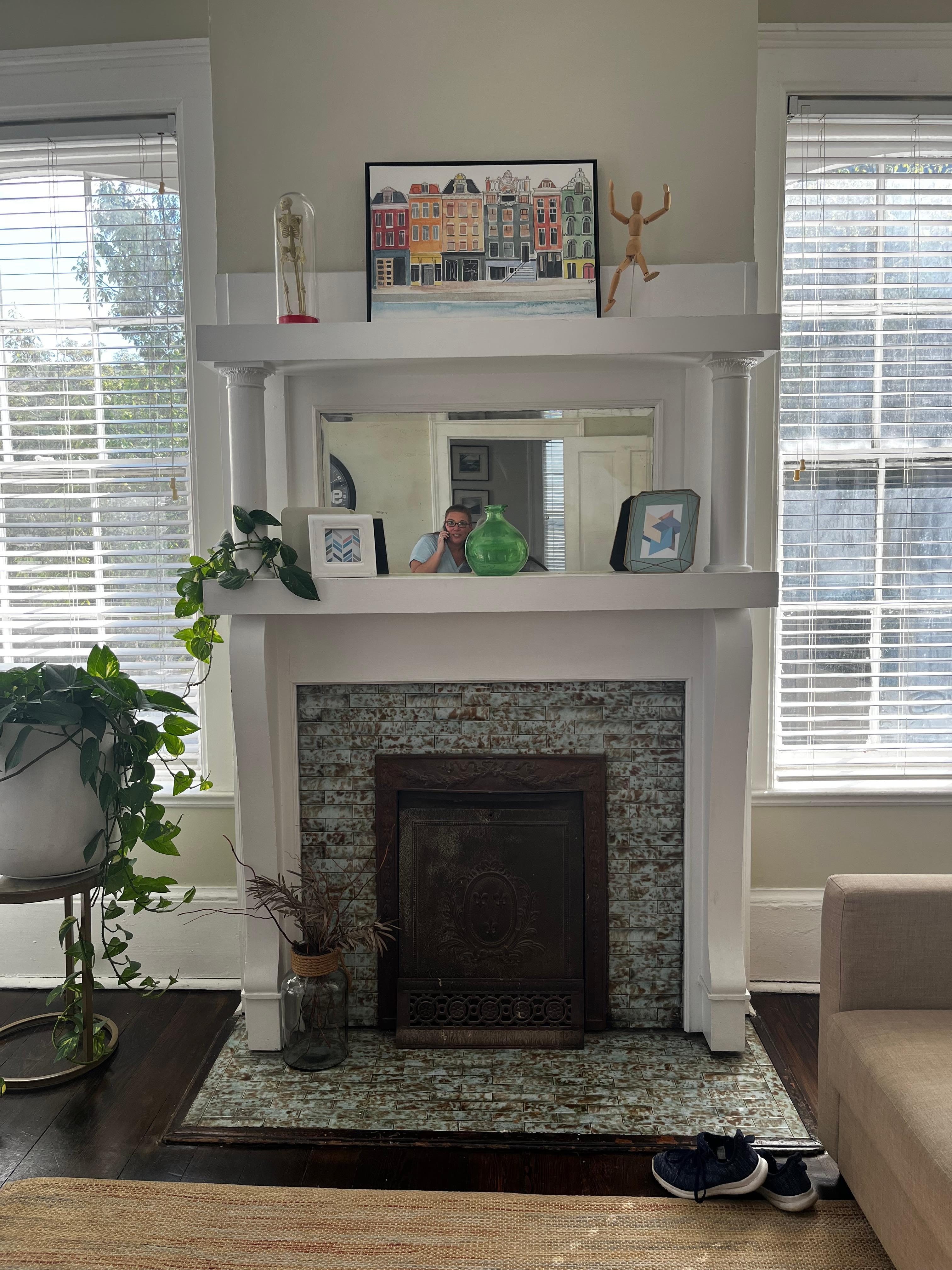 Beautiful living area with lots of light. 