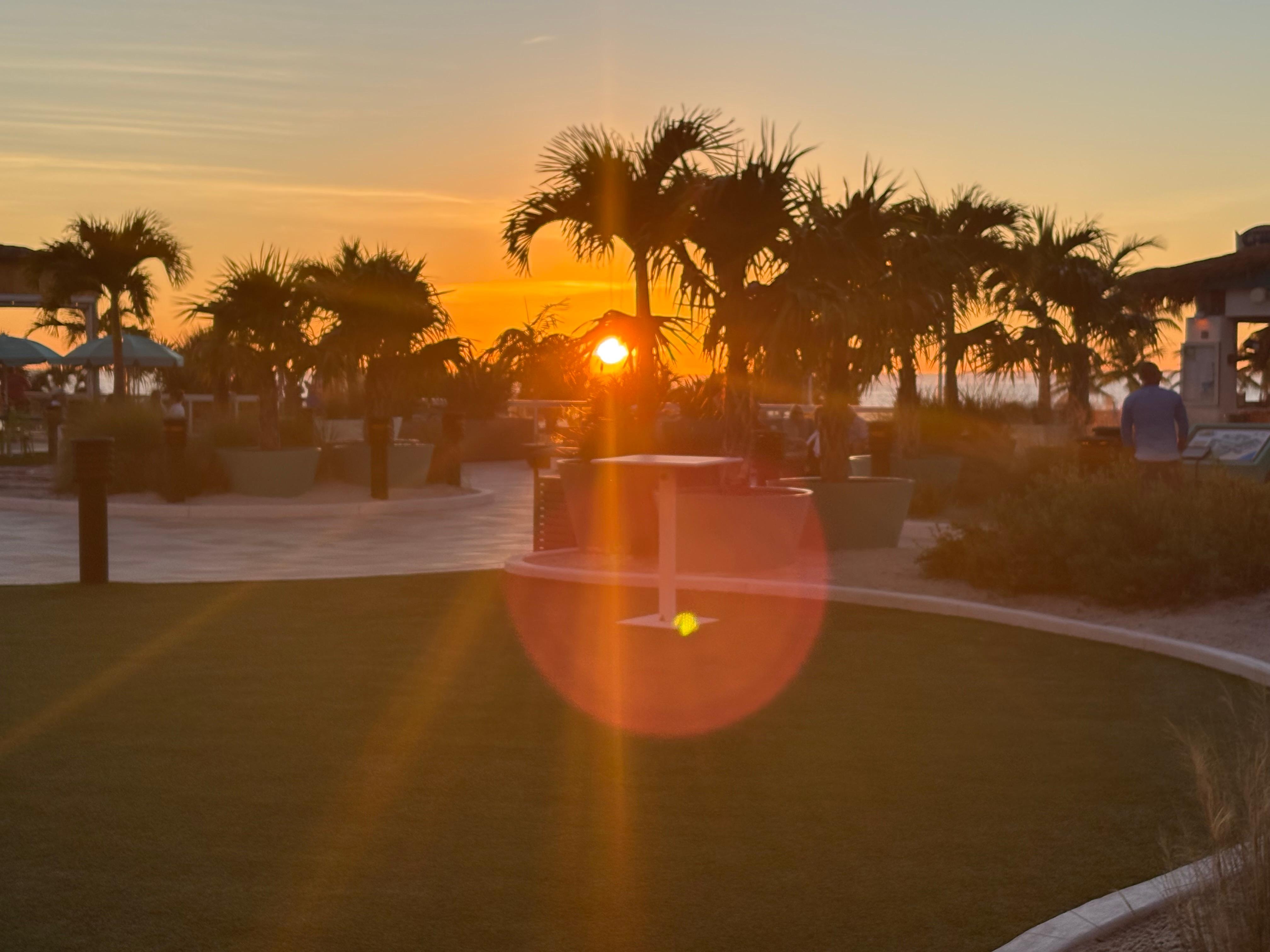 Sunset view from the patio deck area.