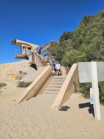 There are a LOT of stairs to get down to the beach. Totally worth it, but it is noteworthy.