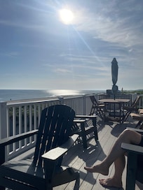Coffee in the morning on the deck.