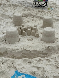 Sand castle at sugar beach