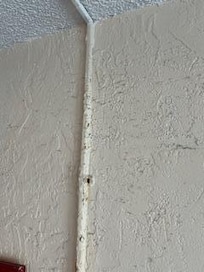 DUST AND DEBRIS ALL OVER THE WALLS