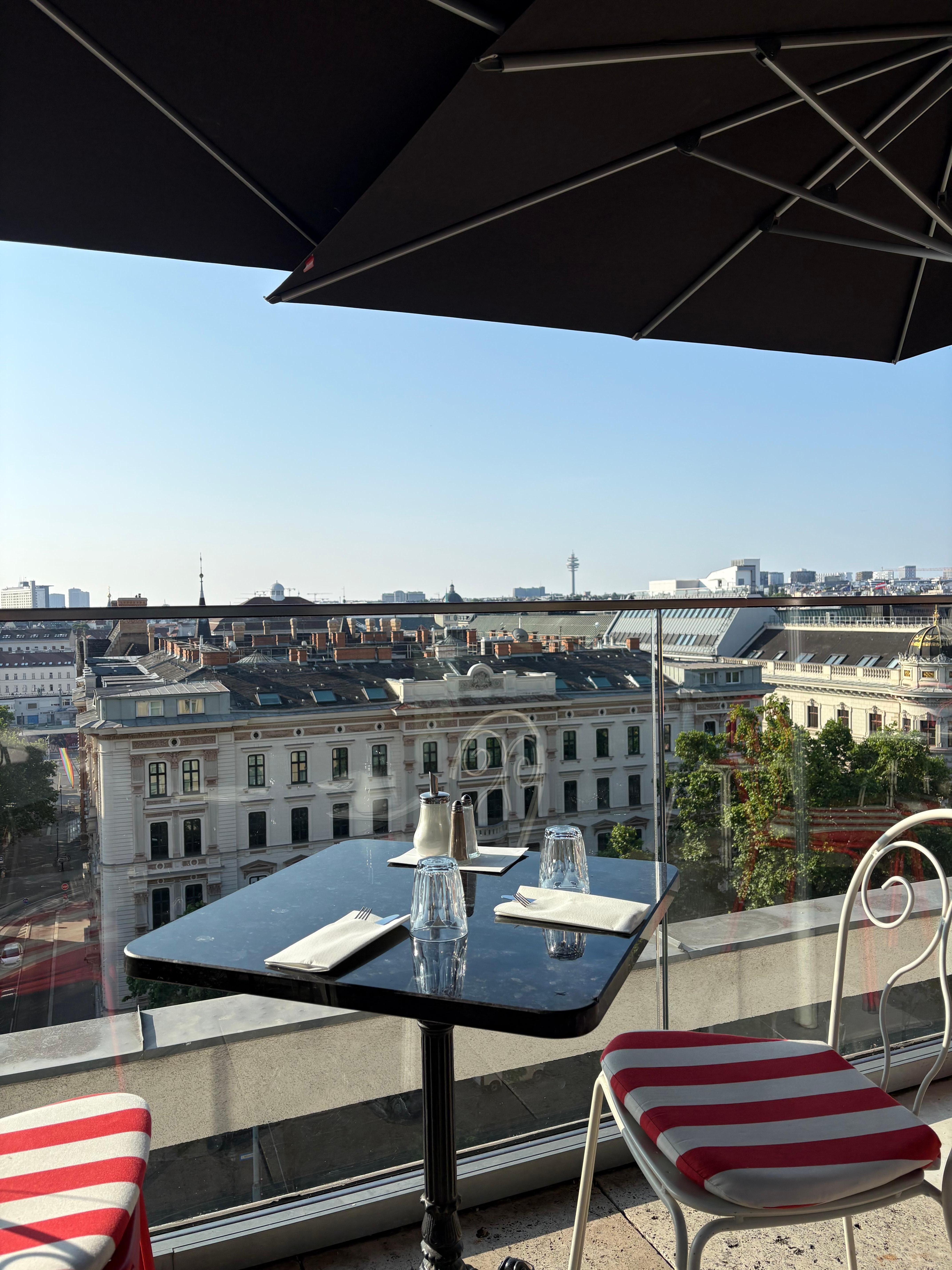 Frühstück über den Dächern von Wien