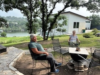 Fire pit and chairs