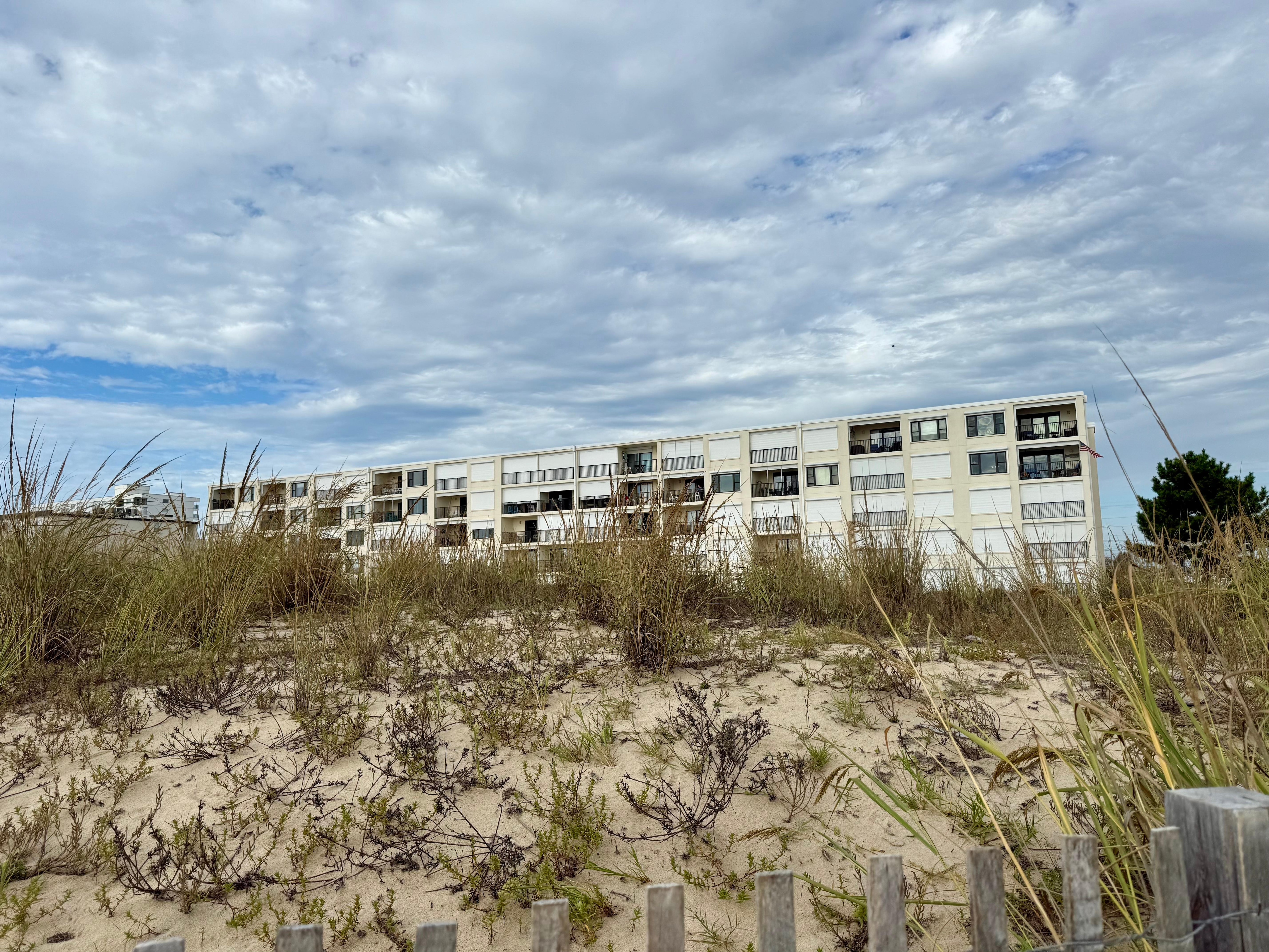 Outside of building from beach 
