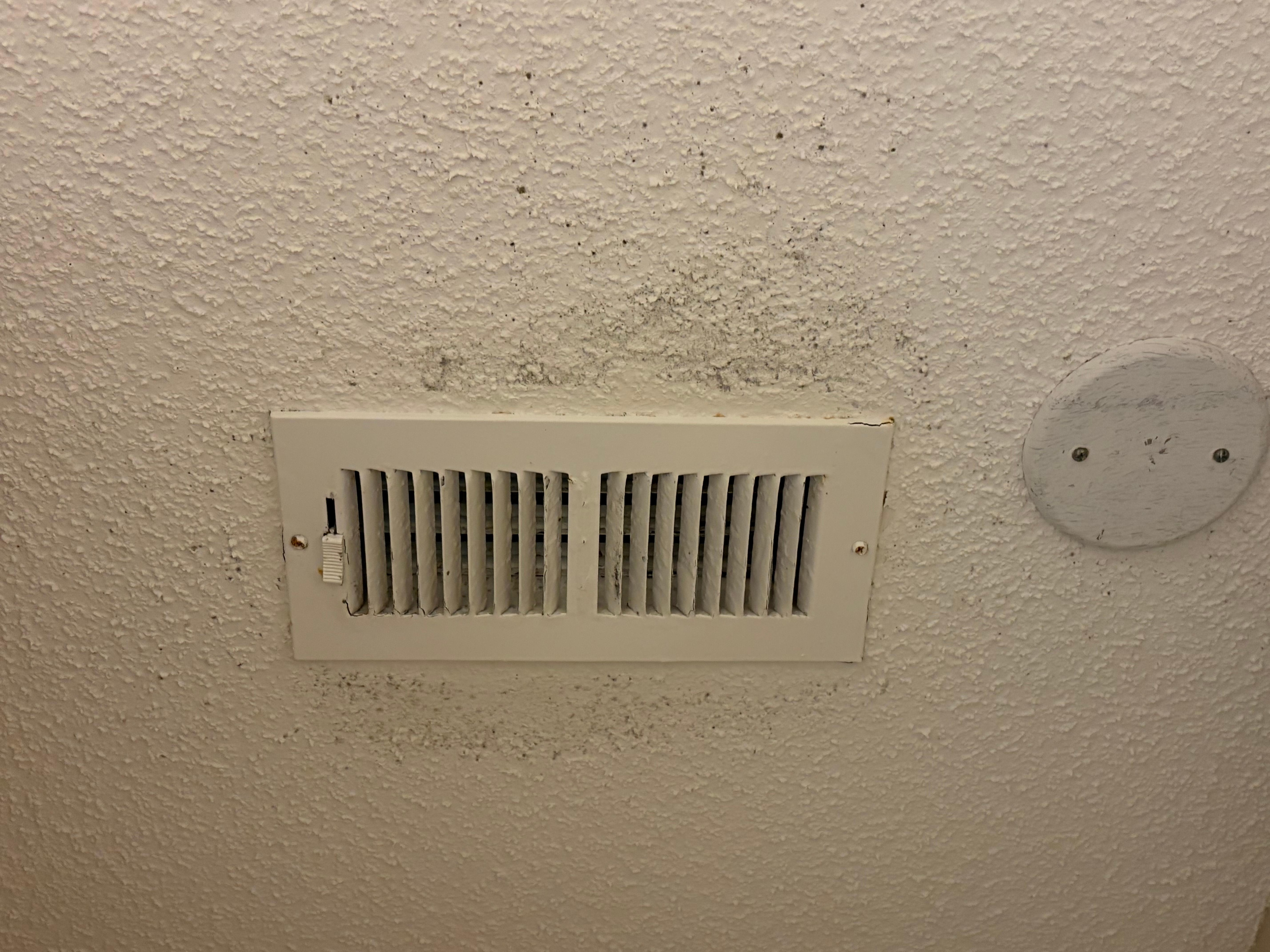 Same black "mold" visible around the vent