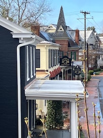 View of Talbots Street from our balcony with plenty of shops, restaurants and cafes