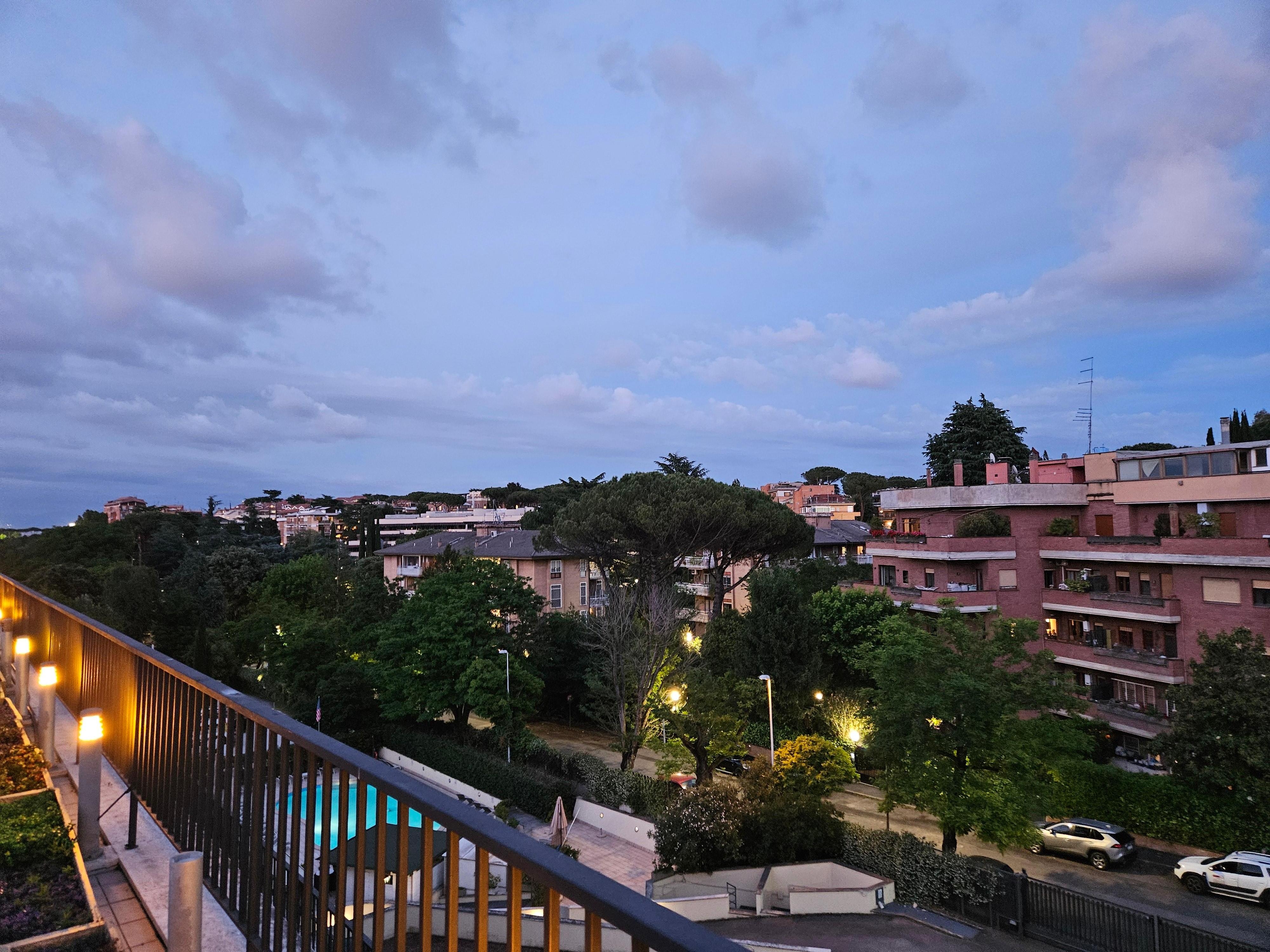 Blick von der Dachterrasse.