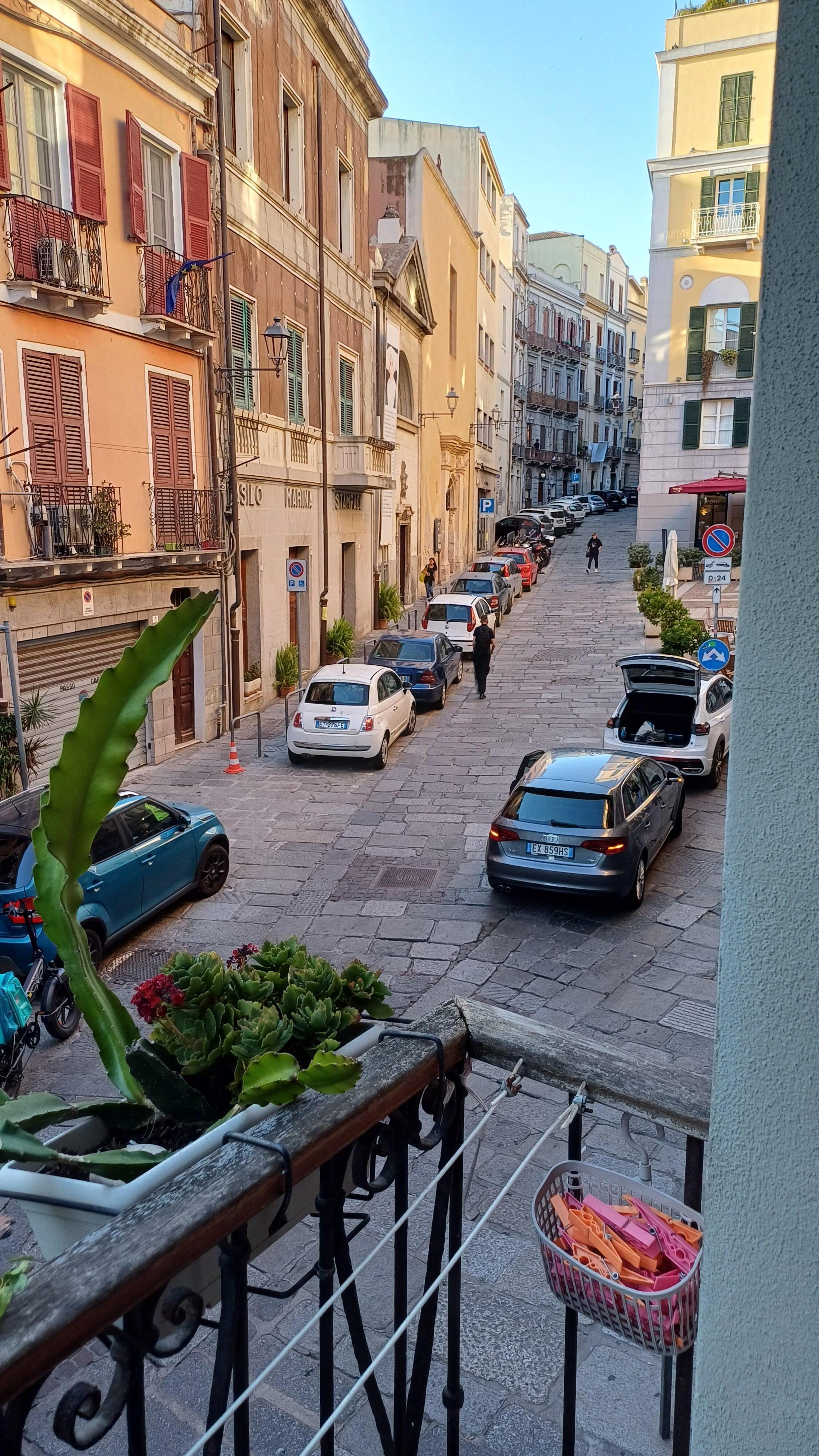 The view from the apartment balcony towards Piazza Yenne.