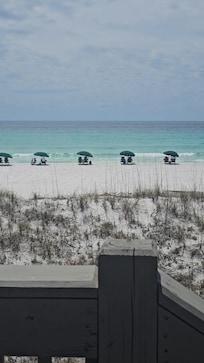This is the view from outside the room. Crystal-clear waters and white, powdery sand. It was absolutely gorgeous!