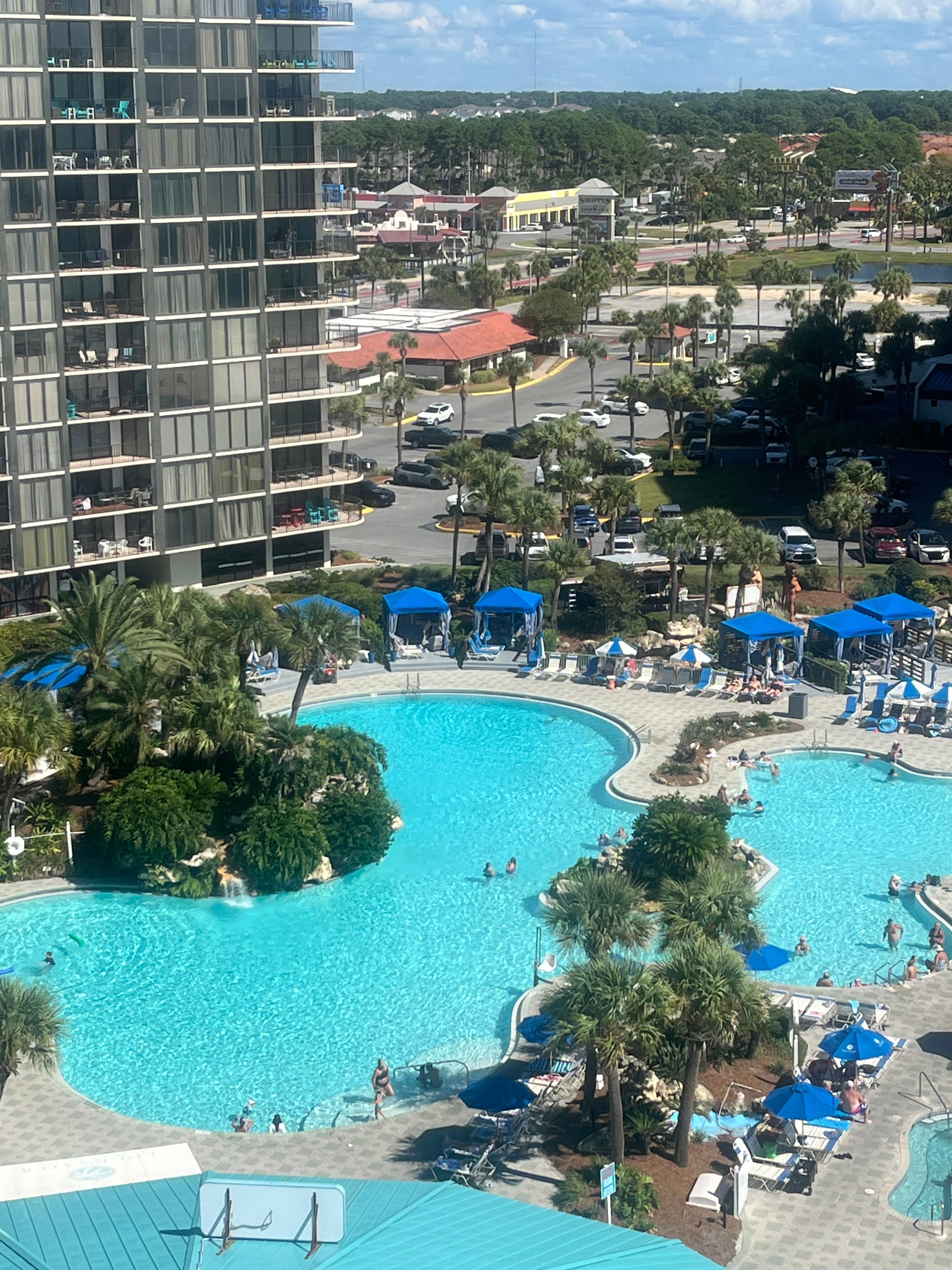 Balcony View of Pool Area