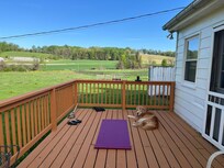 Back deck was perfect for exercising as well as relaxing