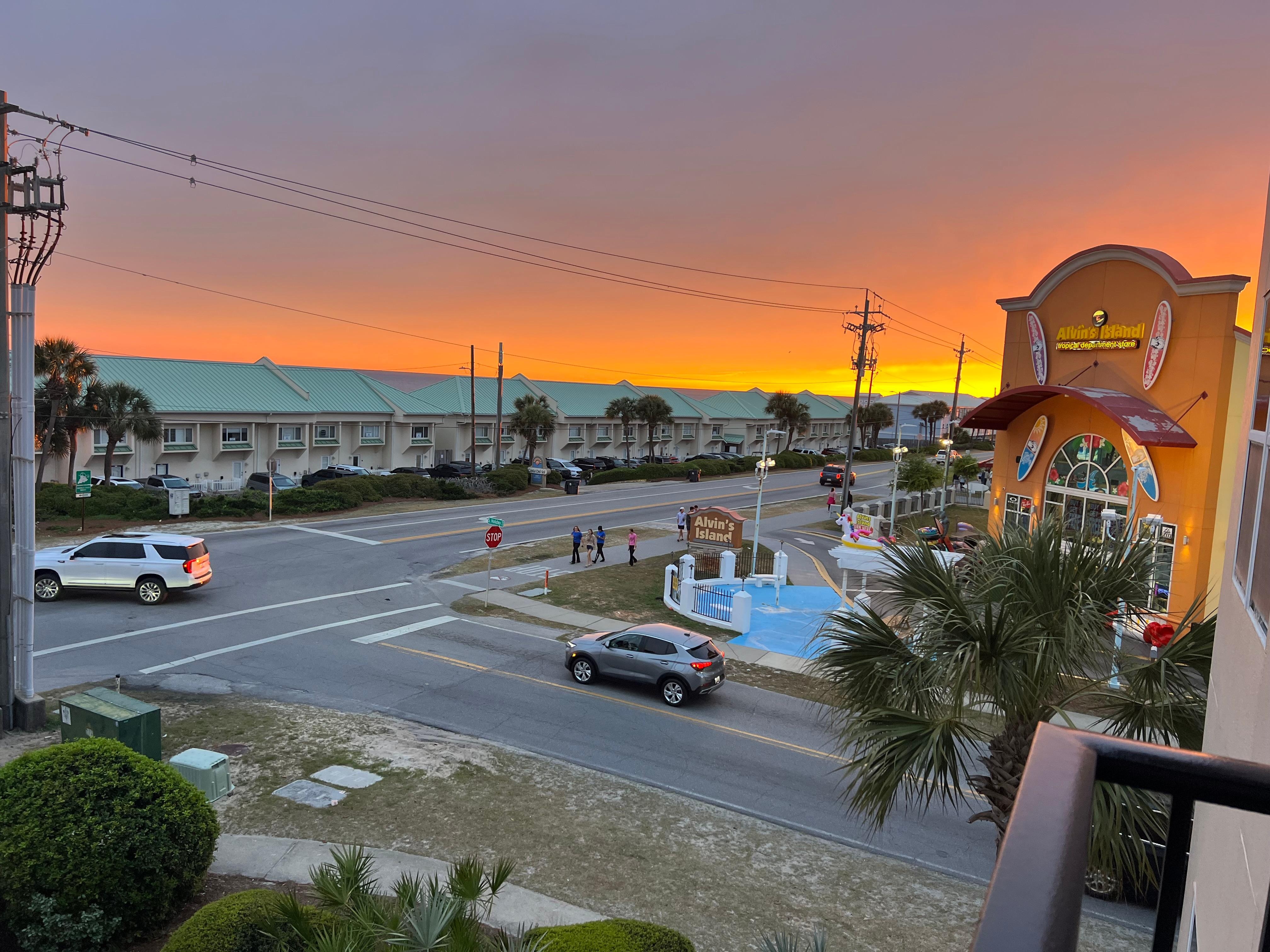 Sunset view from balcony 
