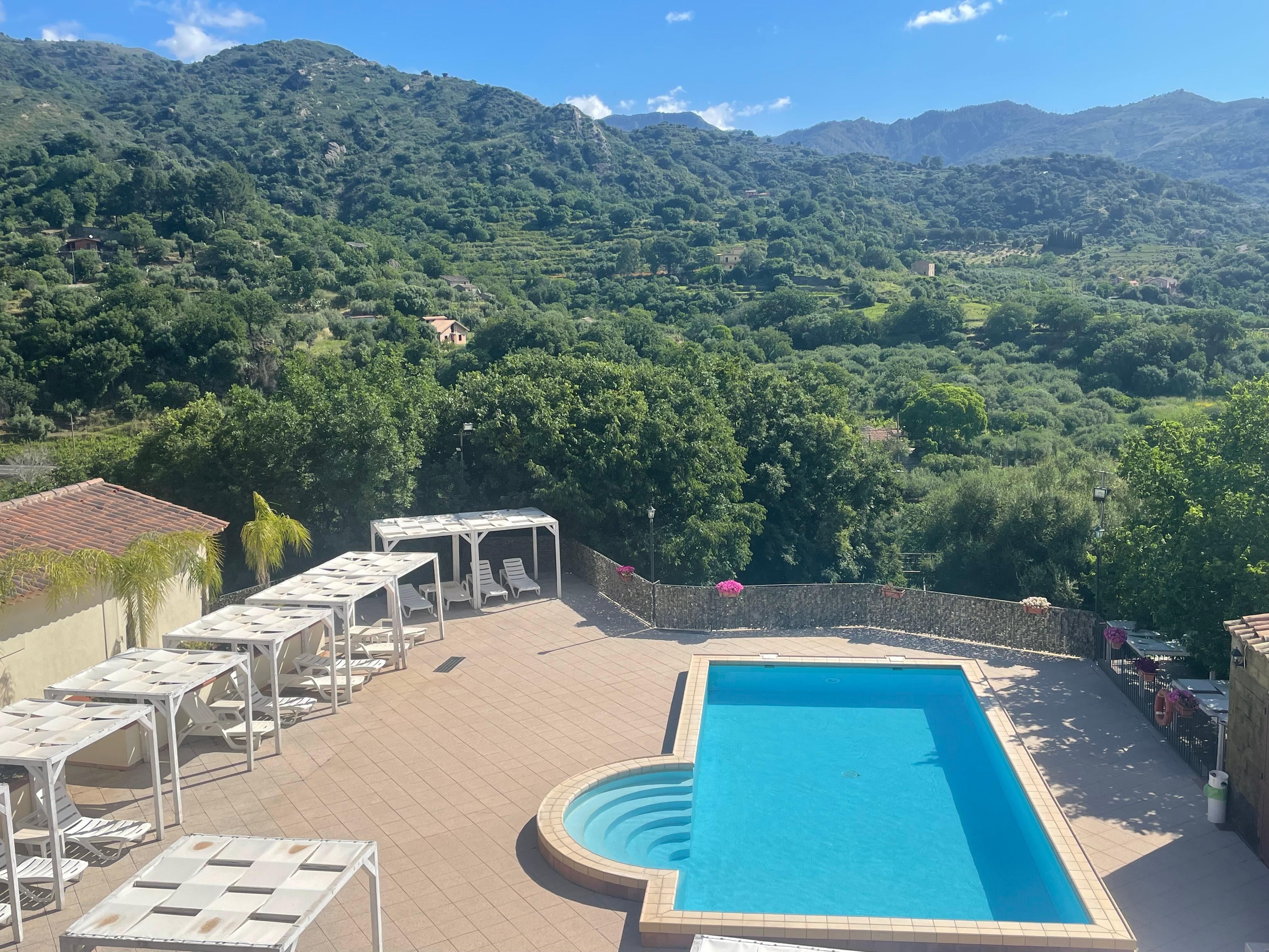 The pool area 