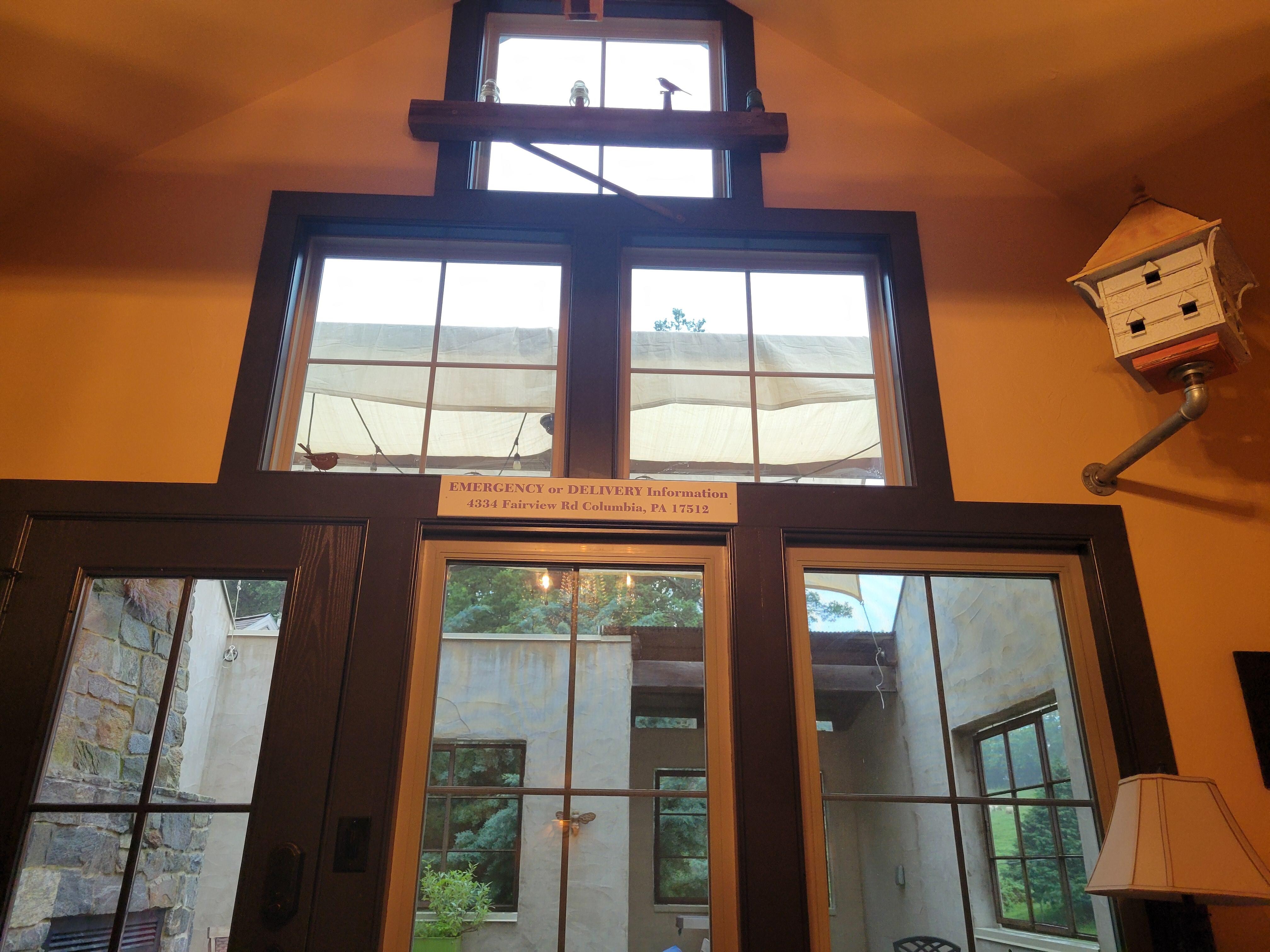 Wall of windows. Let in lots of light