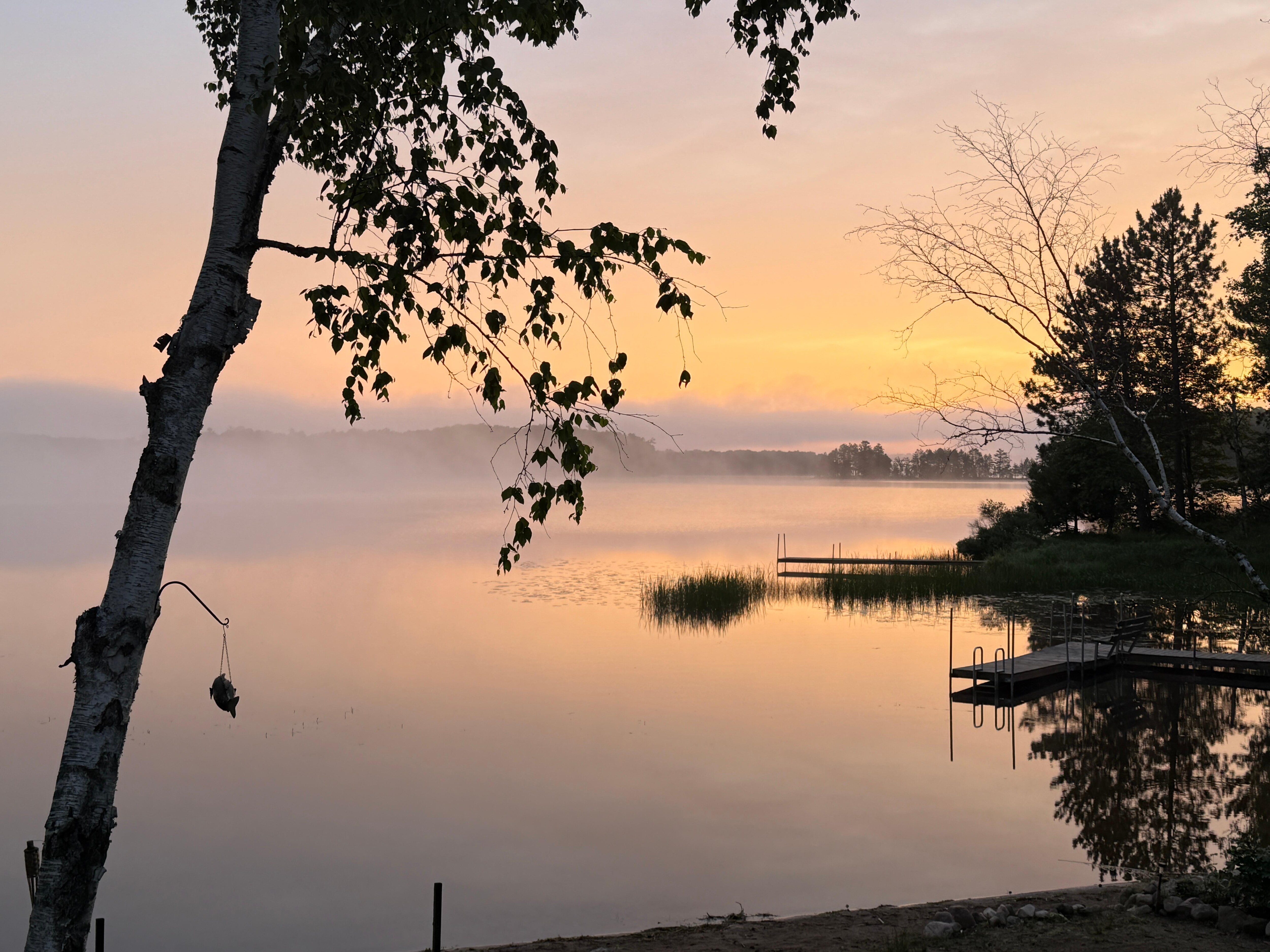 Sunrise from the porch. 