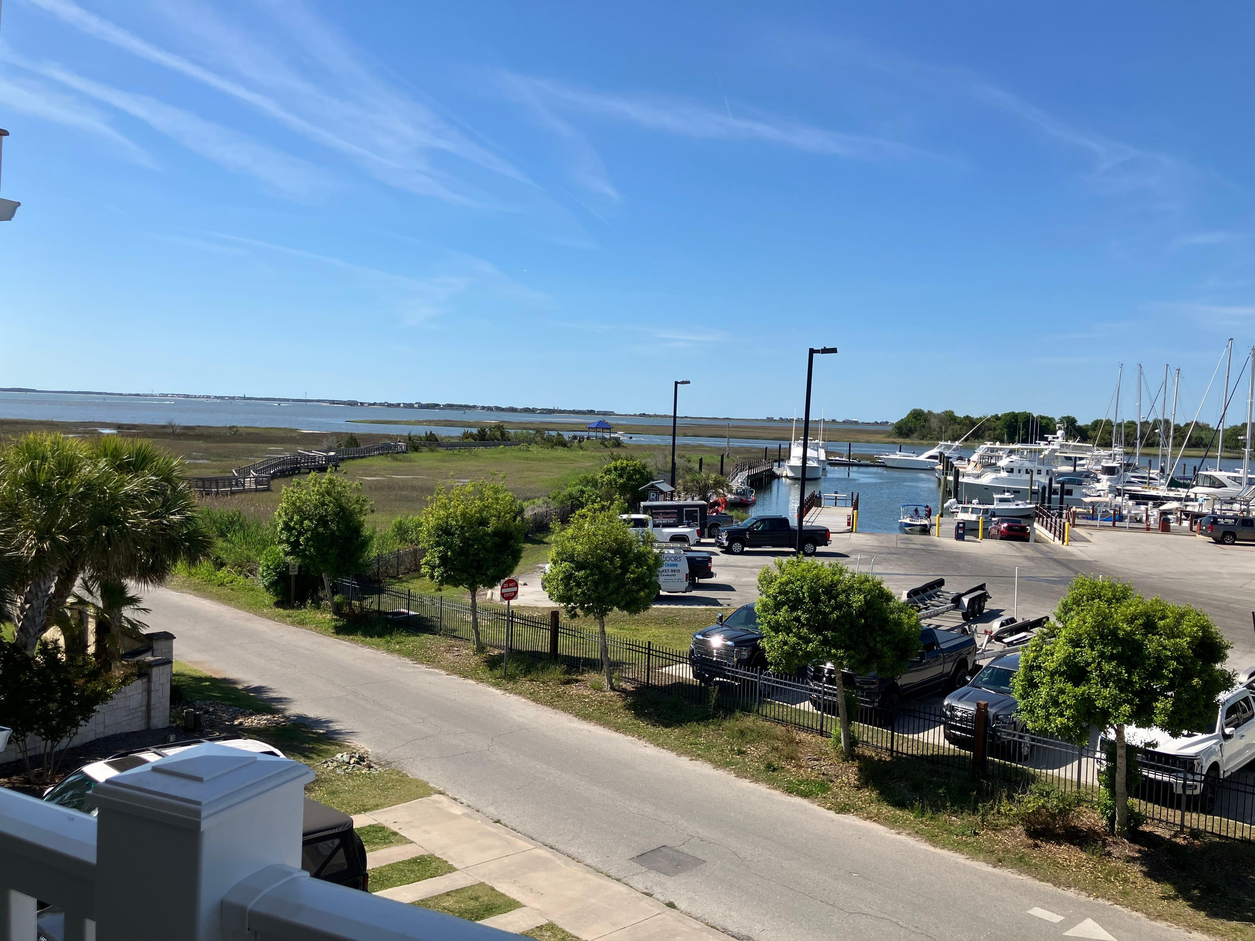 View from the balcony. Fun to watch the marina activities. 