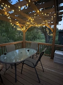 Love the back deck with lights