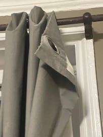 Thick dust on broken curtain