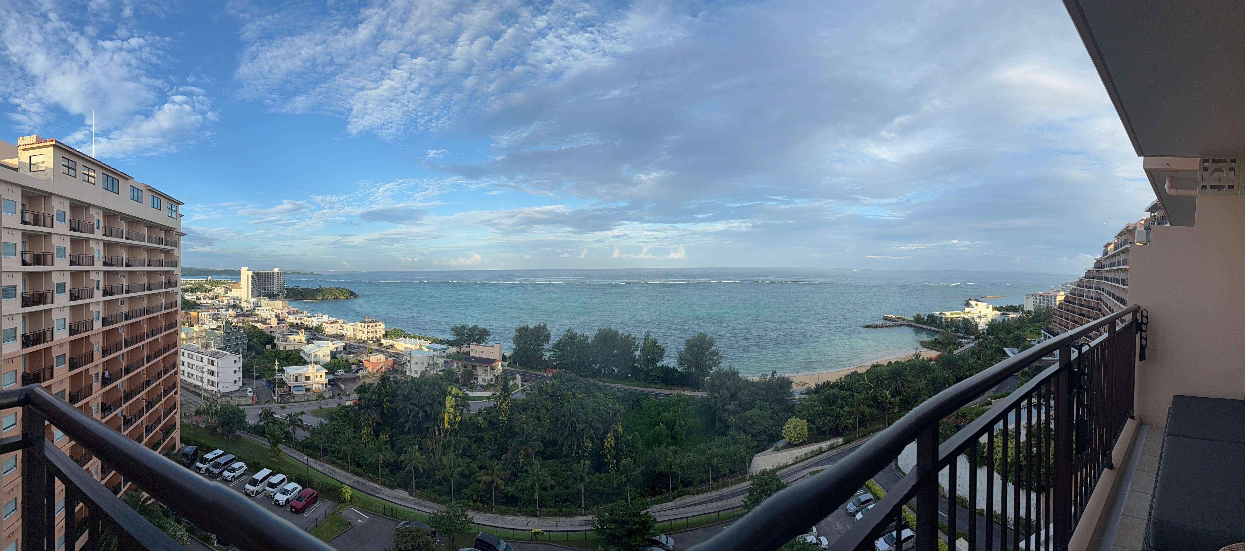 The view from the condo balcony