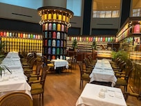 Beautiful tea shop in lobby