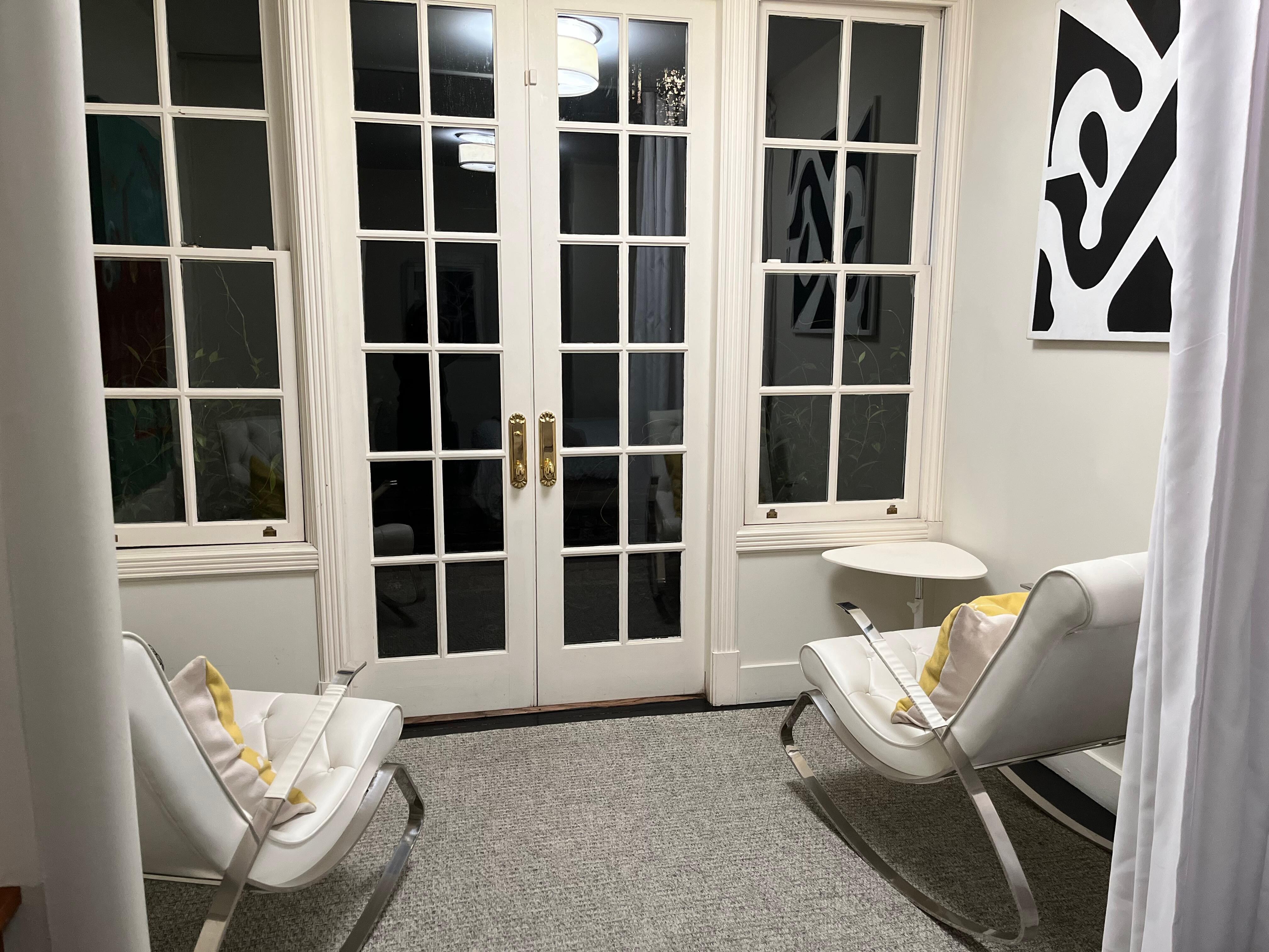 Sitting area leading into the outside patio and garden 