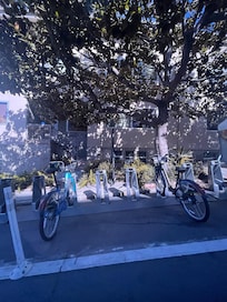 E-bikes for rent right out front