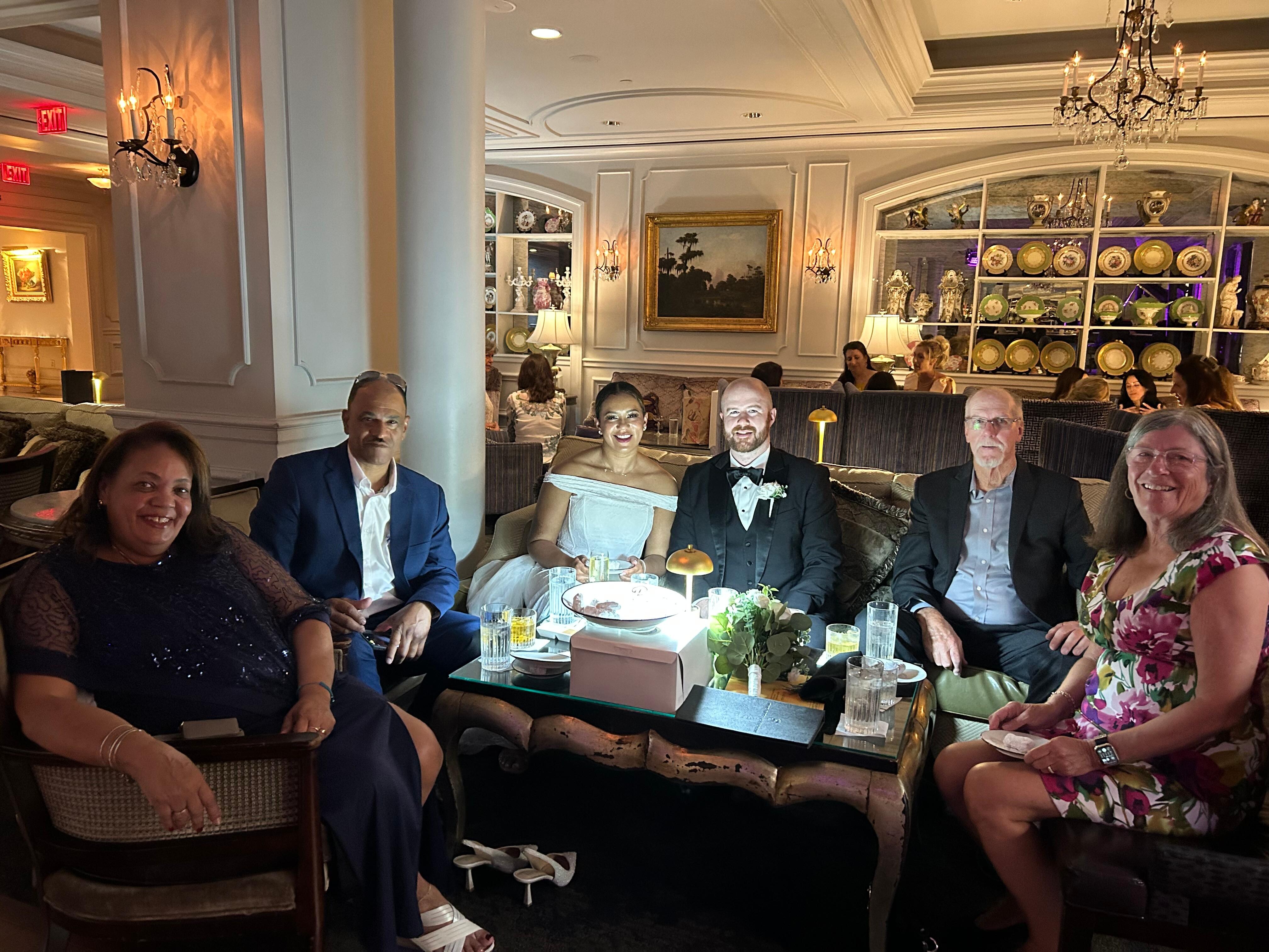 Enjoying a cocktail in the warm atmosphere of the Davenport Lounge 