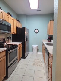 Kitchen had everything we needed to cook meals.