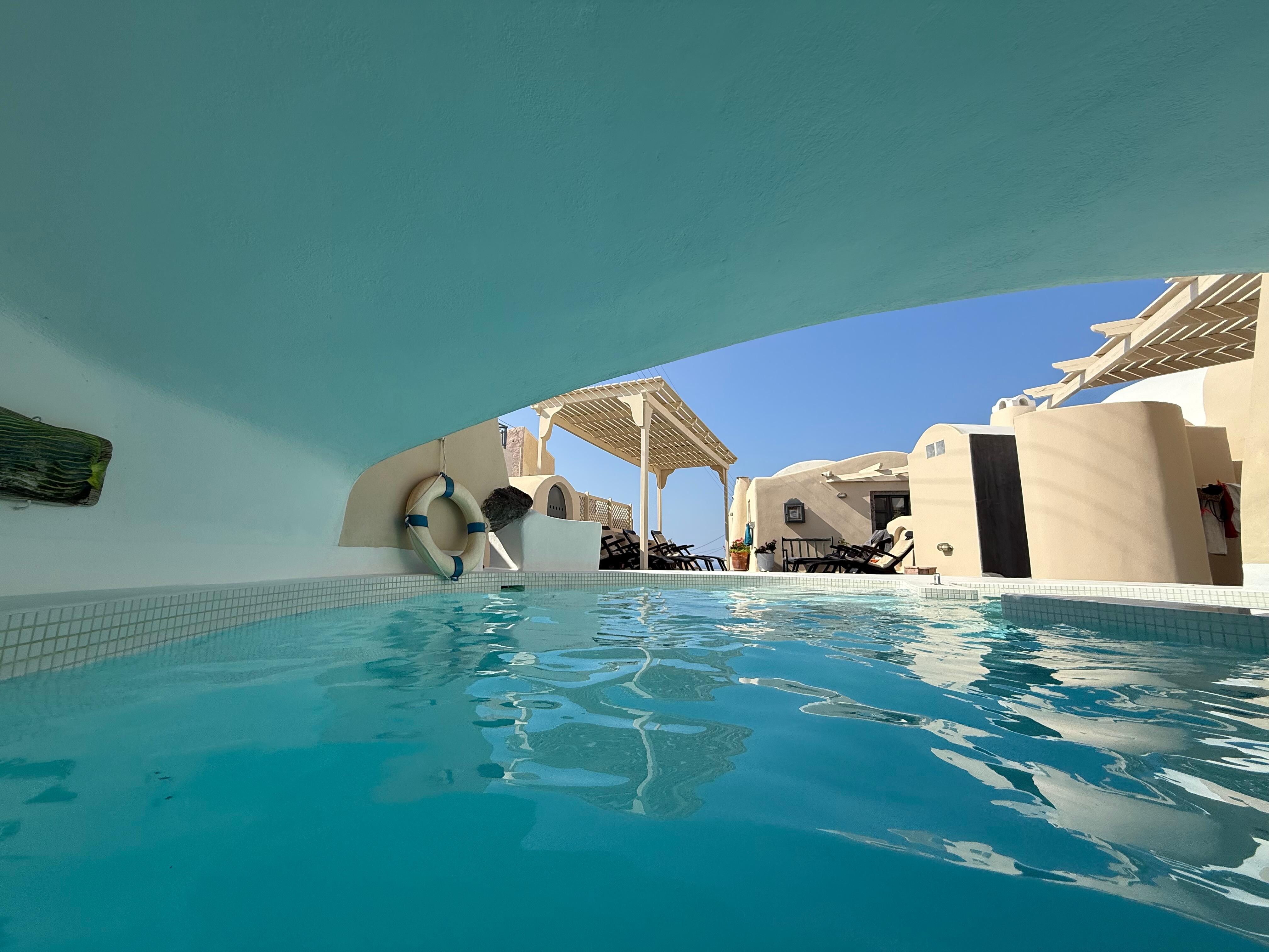 Quiet hotel pool. 