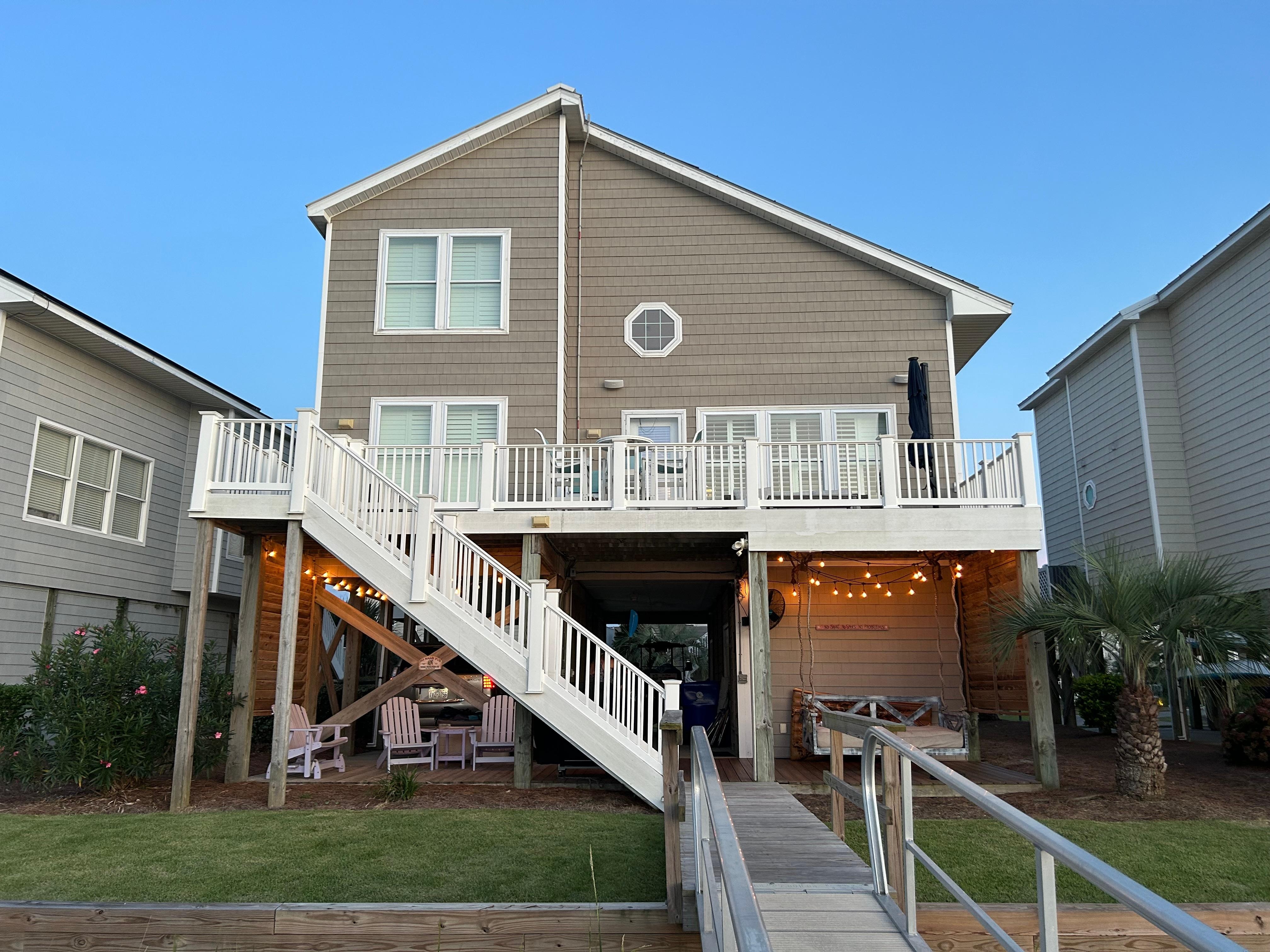House from the water. 