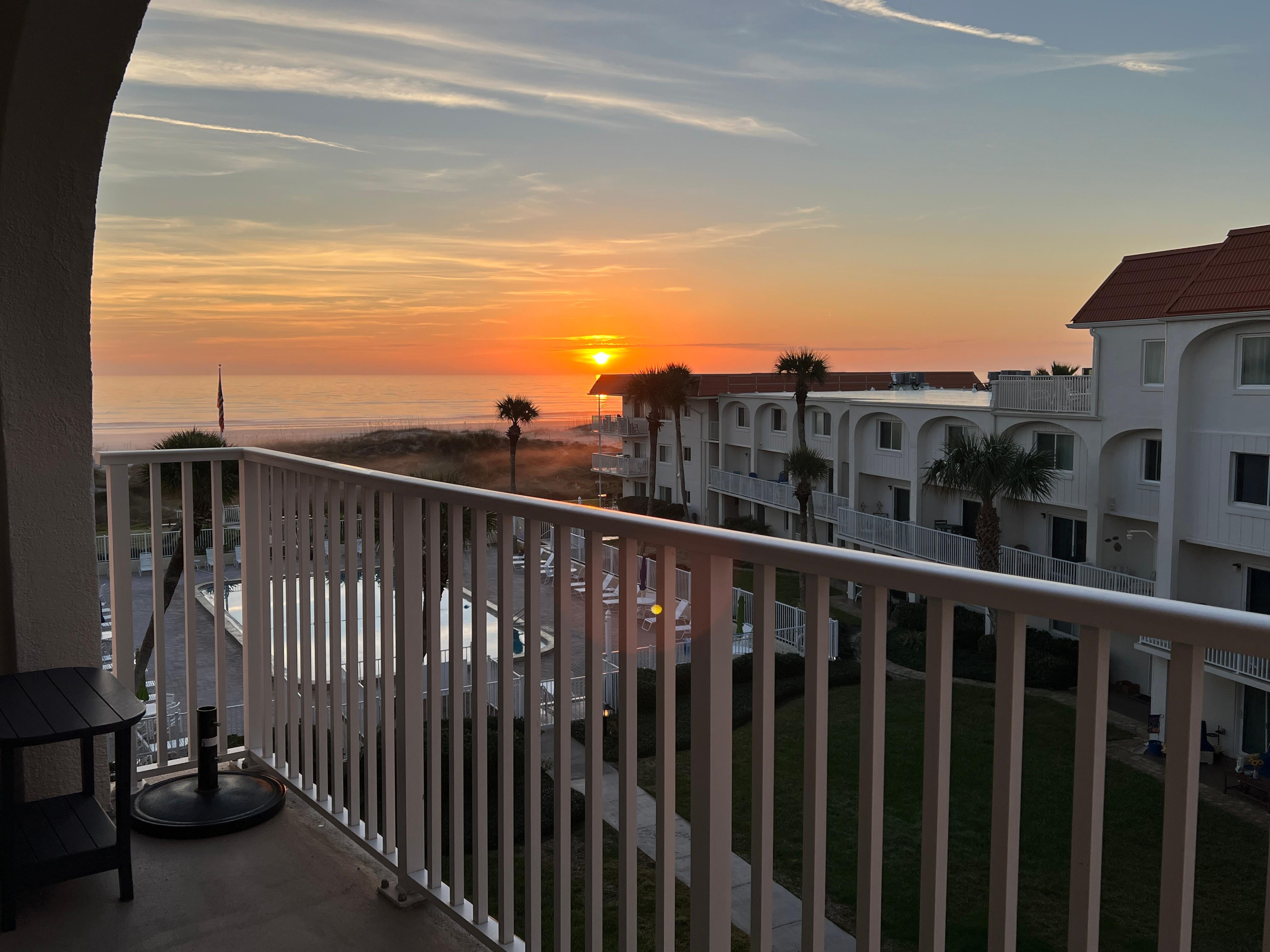 Sunrise from the balcony