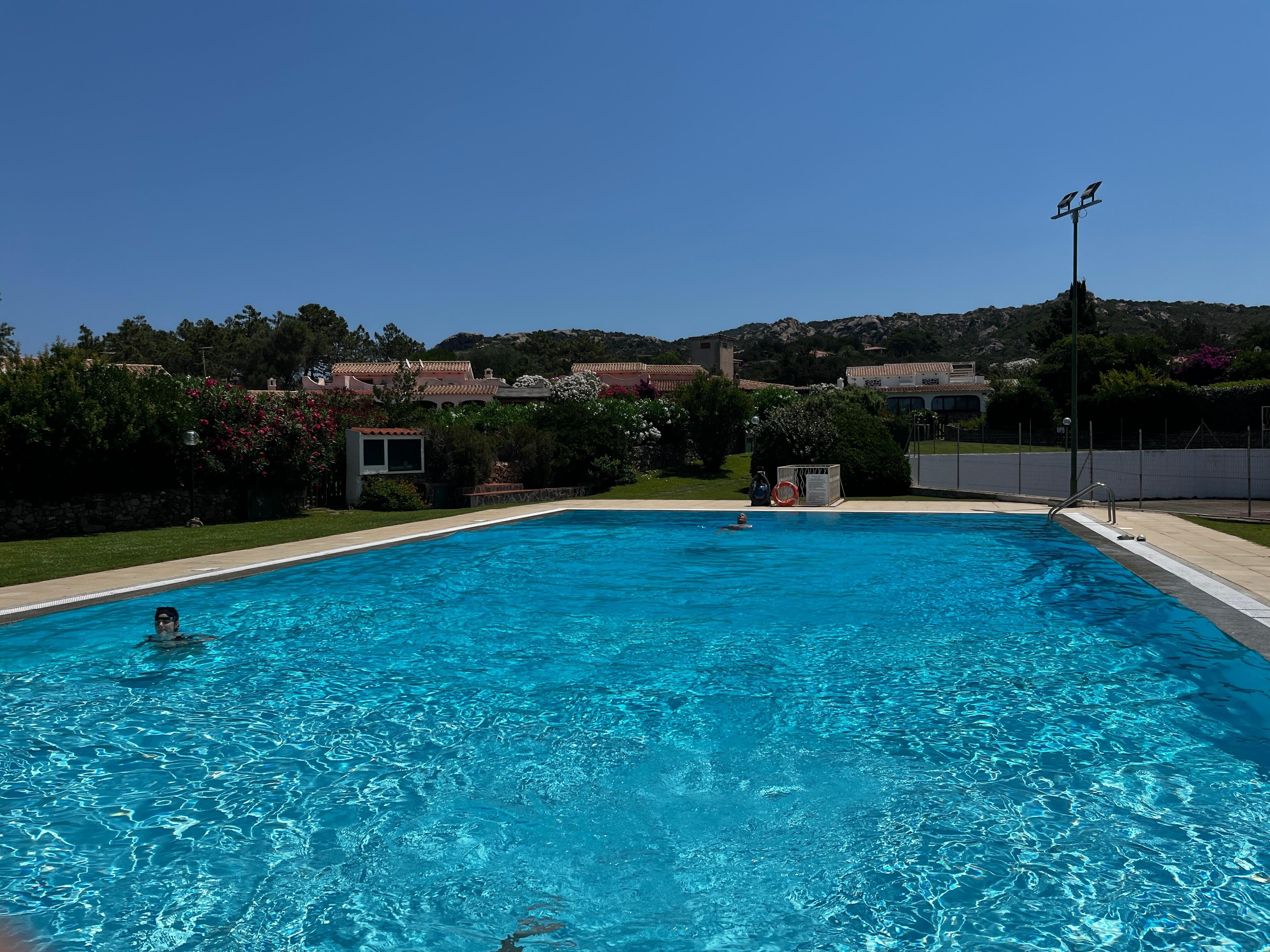 Pool with both deep and shallow end
