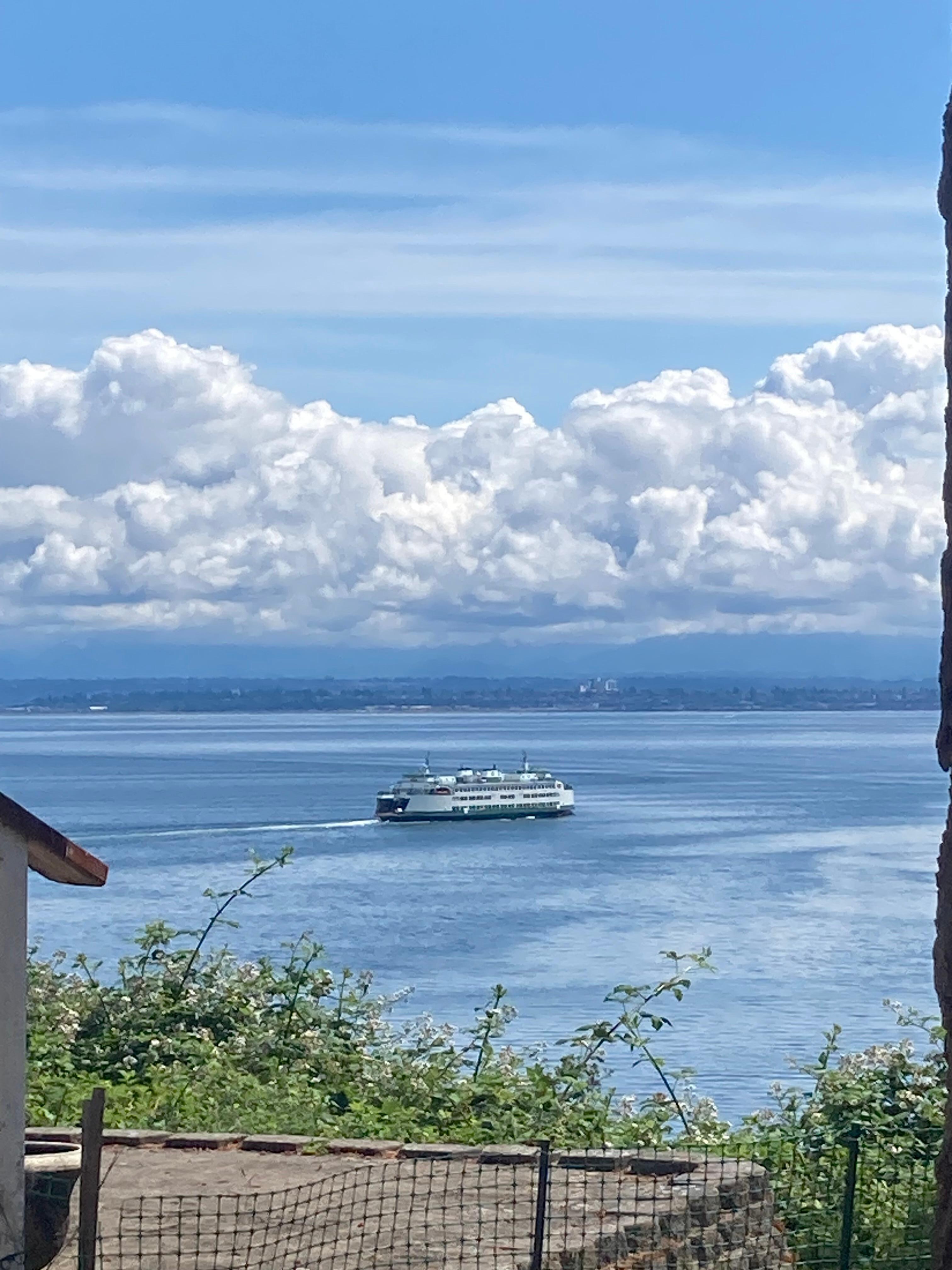 Ferry crossing as seen from yard