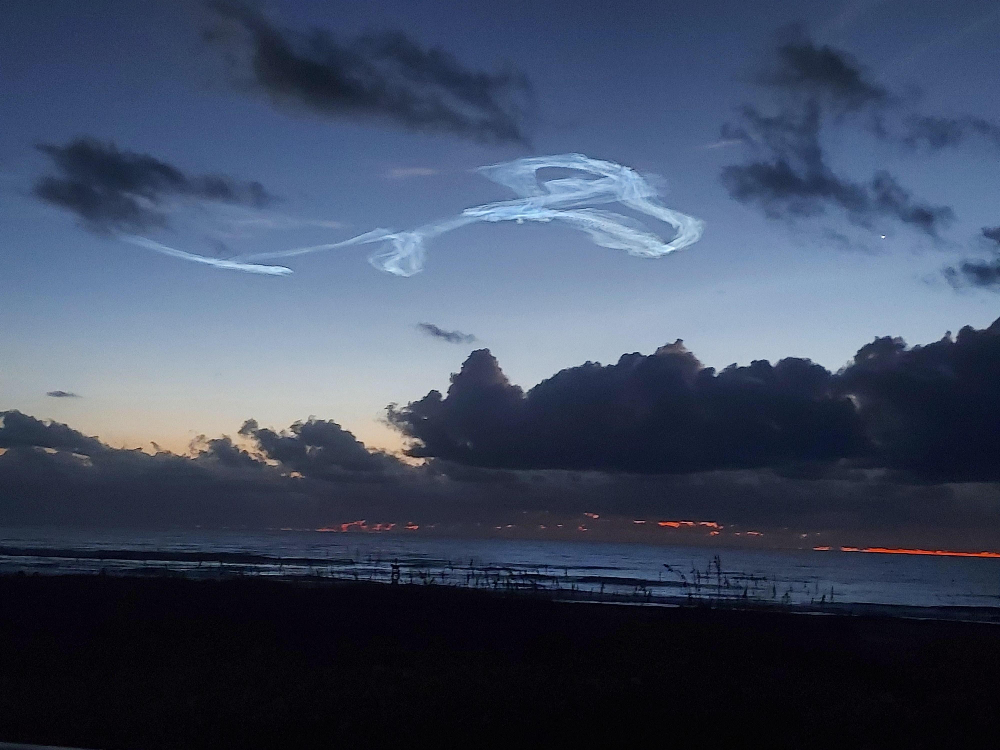 Cloud caused by rocket launch.