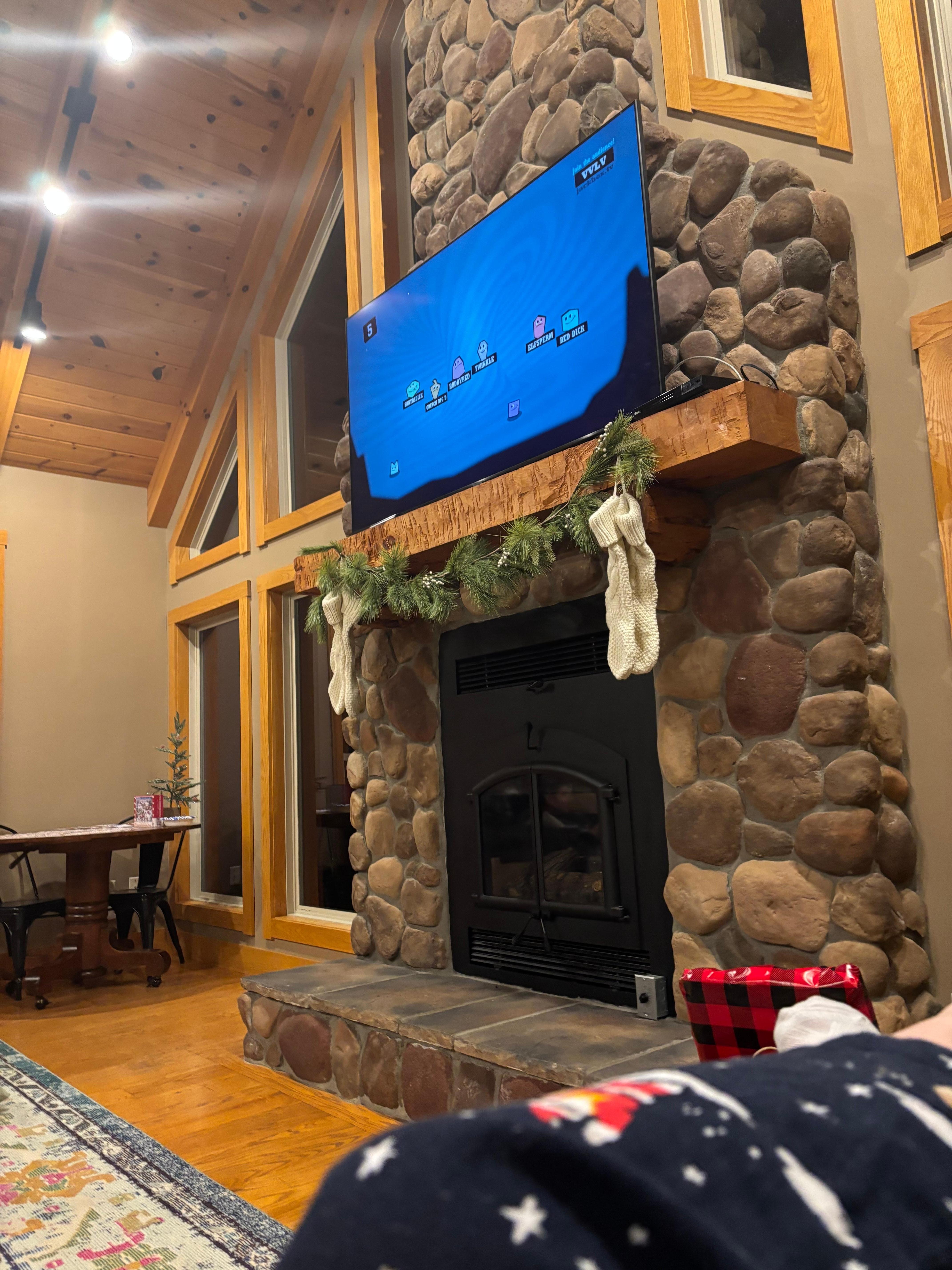 A beautiful fireplace 