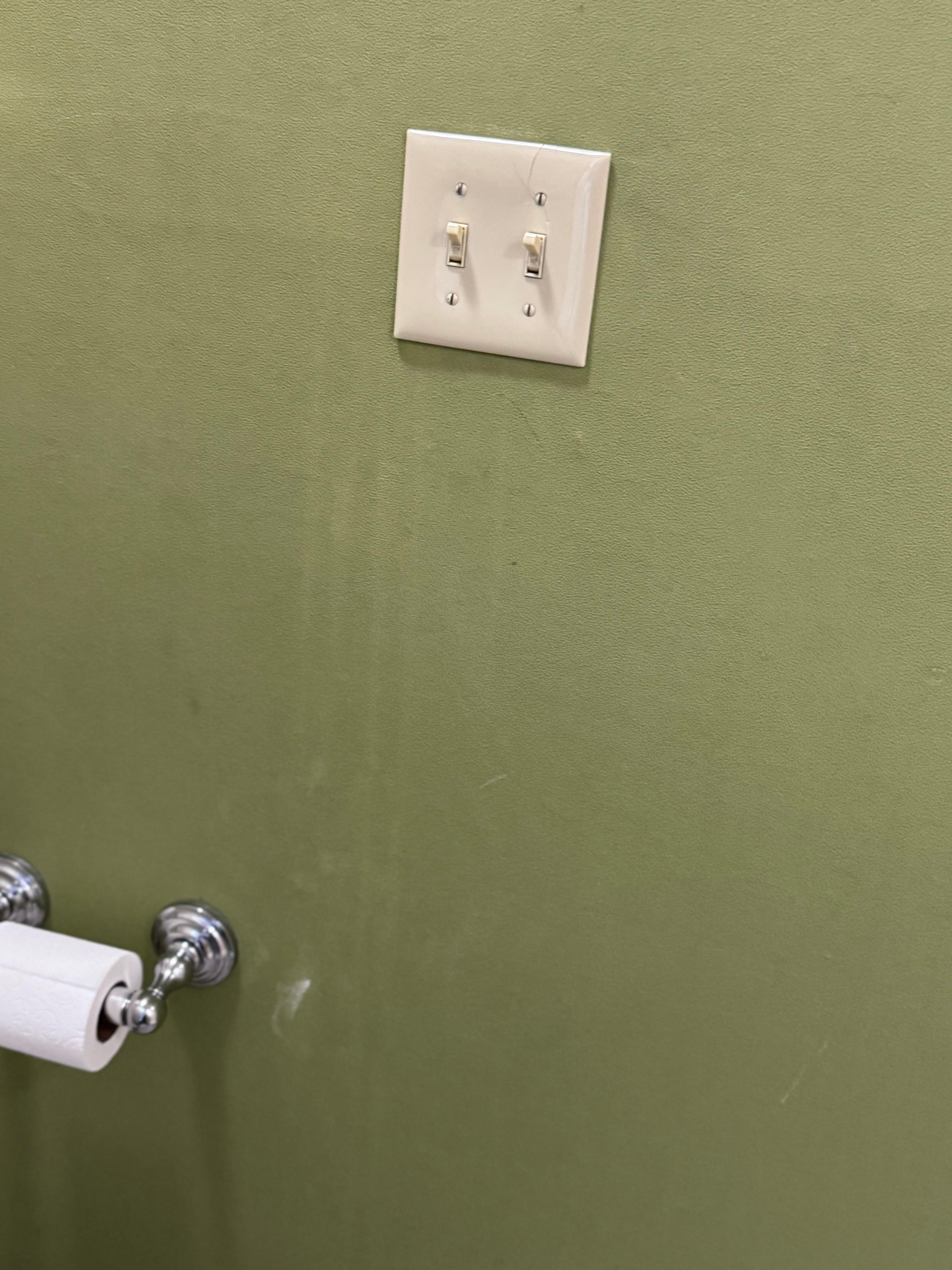 Bathroom wall dirty 