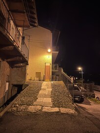 Well lit entry, when you see this, it’s only a few more steps to the left.