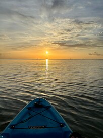 Sunset at the end of the canal.