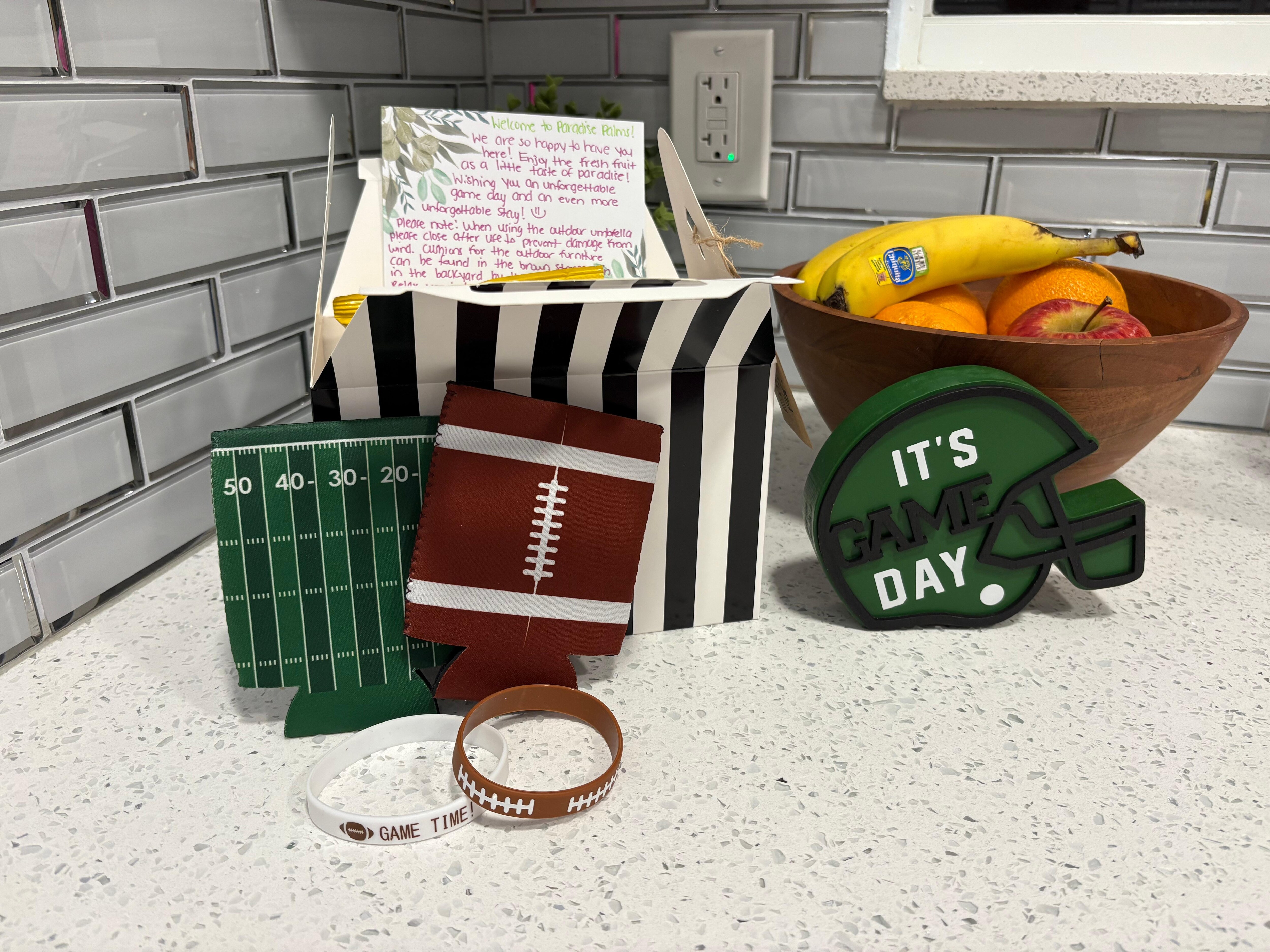 Such a nice surprise as they knew we were there for a weekend of football! 