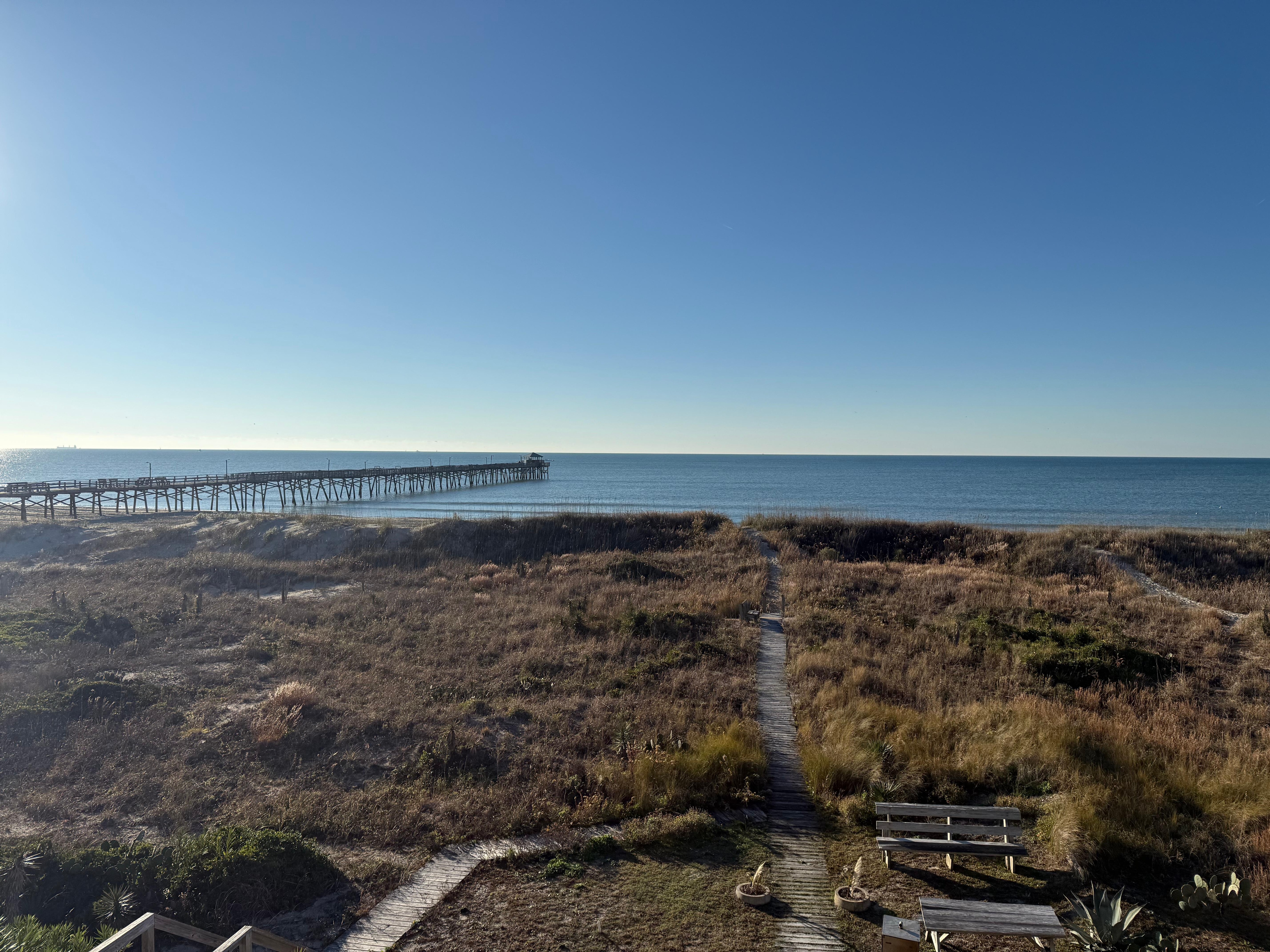 Easy walk to the beach and near a fishing pier.