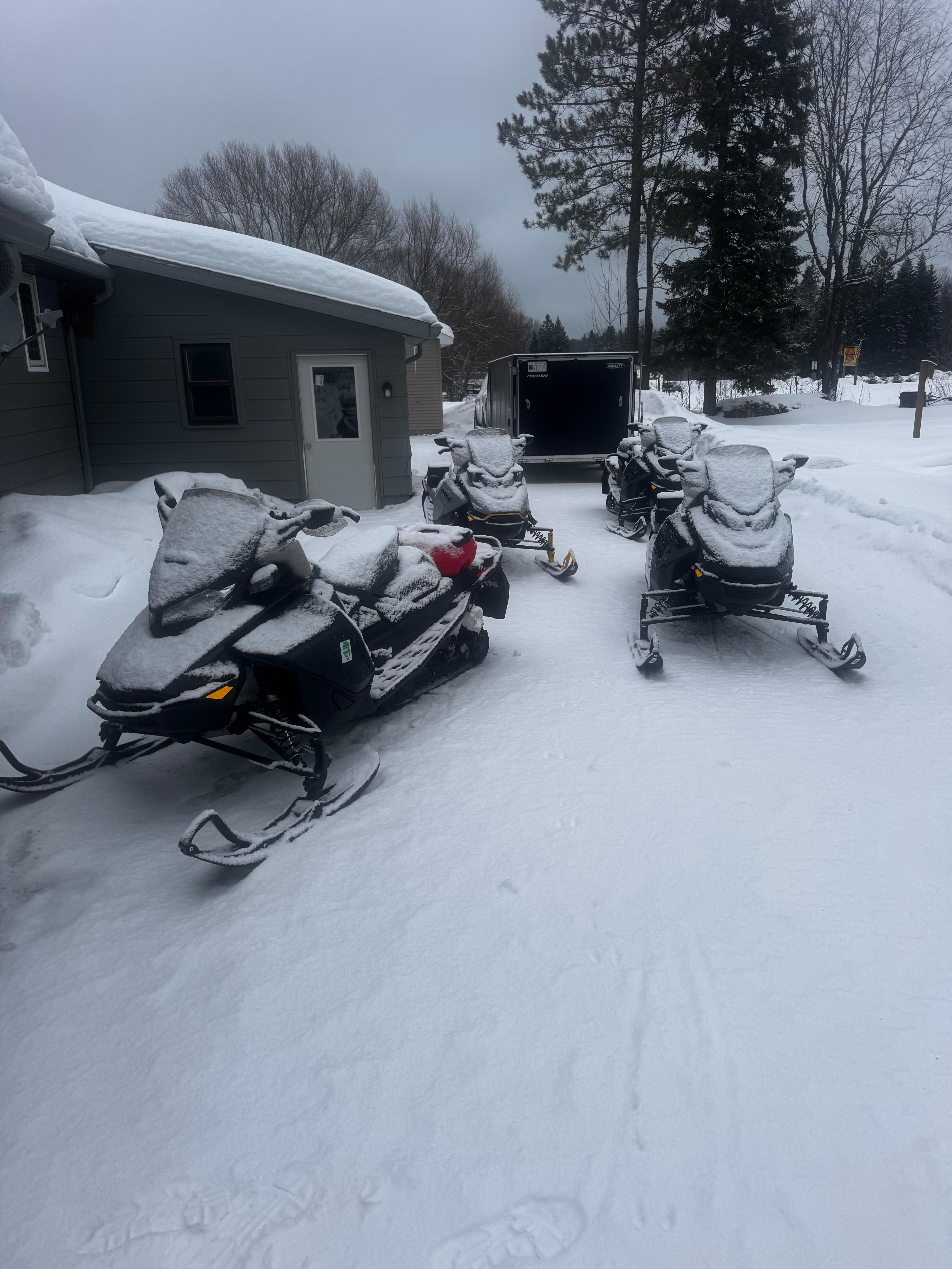 3/4 truck and 26’ trailer in background. Big Driveway!