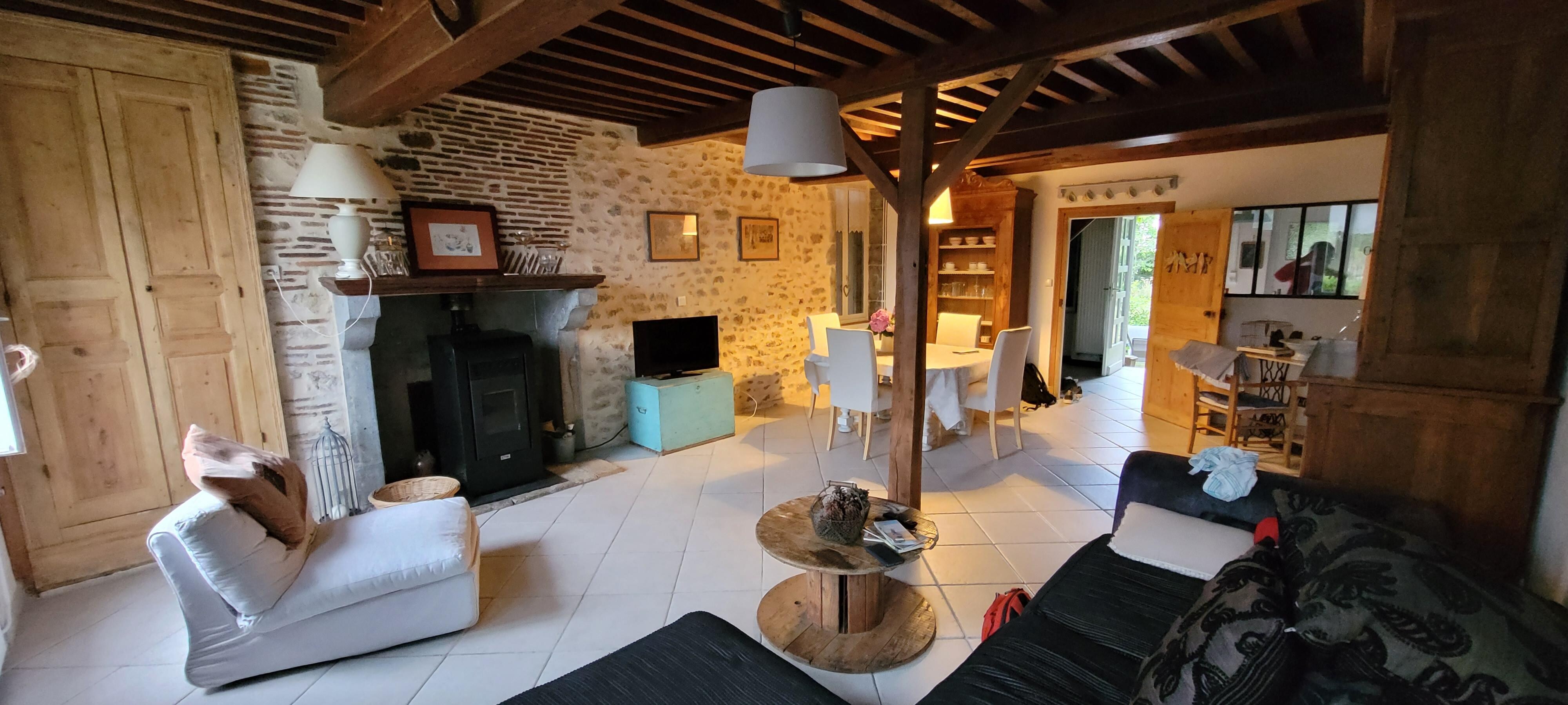 Salle de séjour du gîte