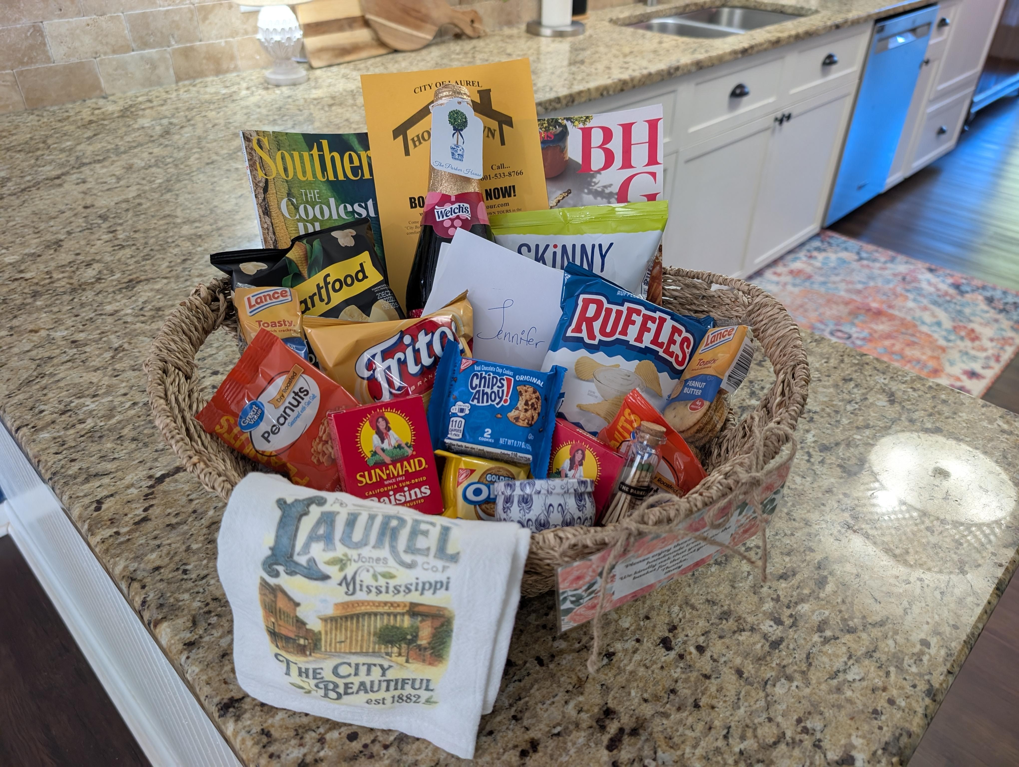 Loved our personalized gift basket of goodies! 