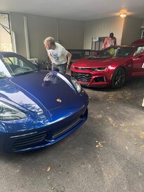 You can fit two cars under cover.