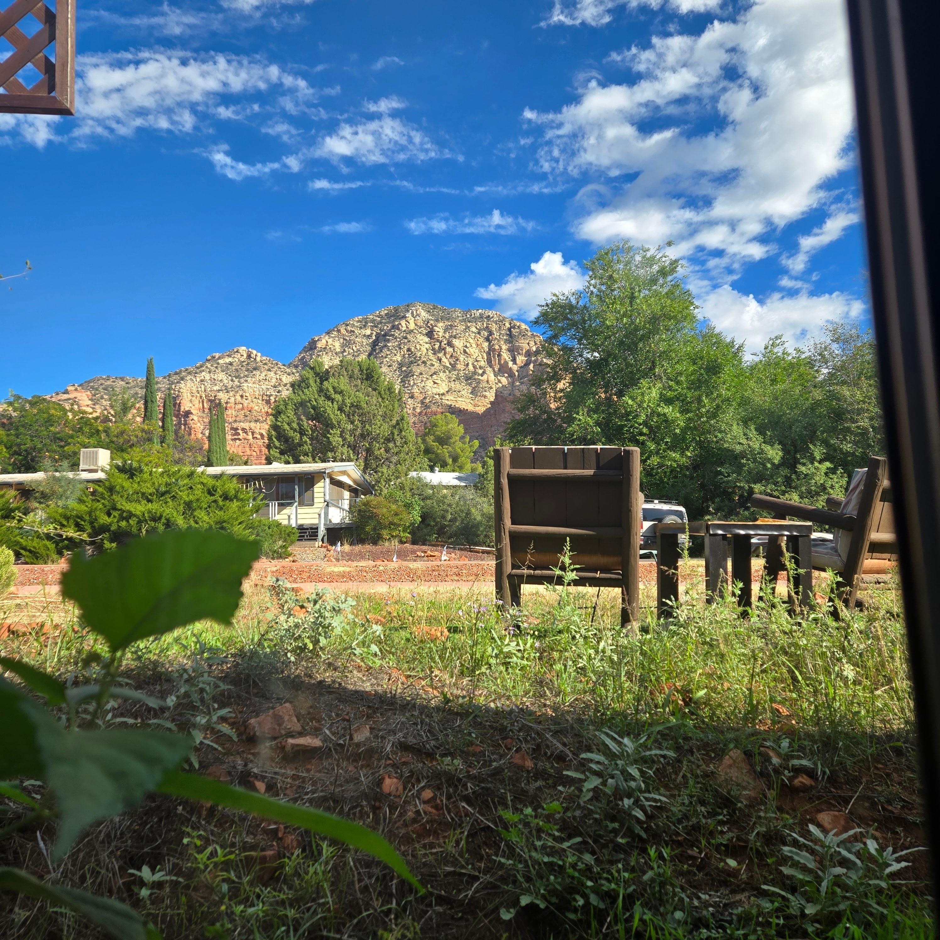 View from bedroom window.